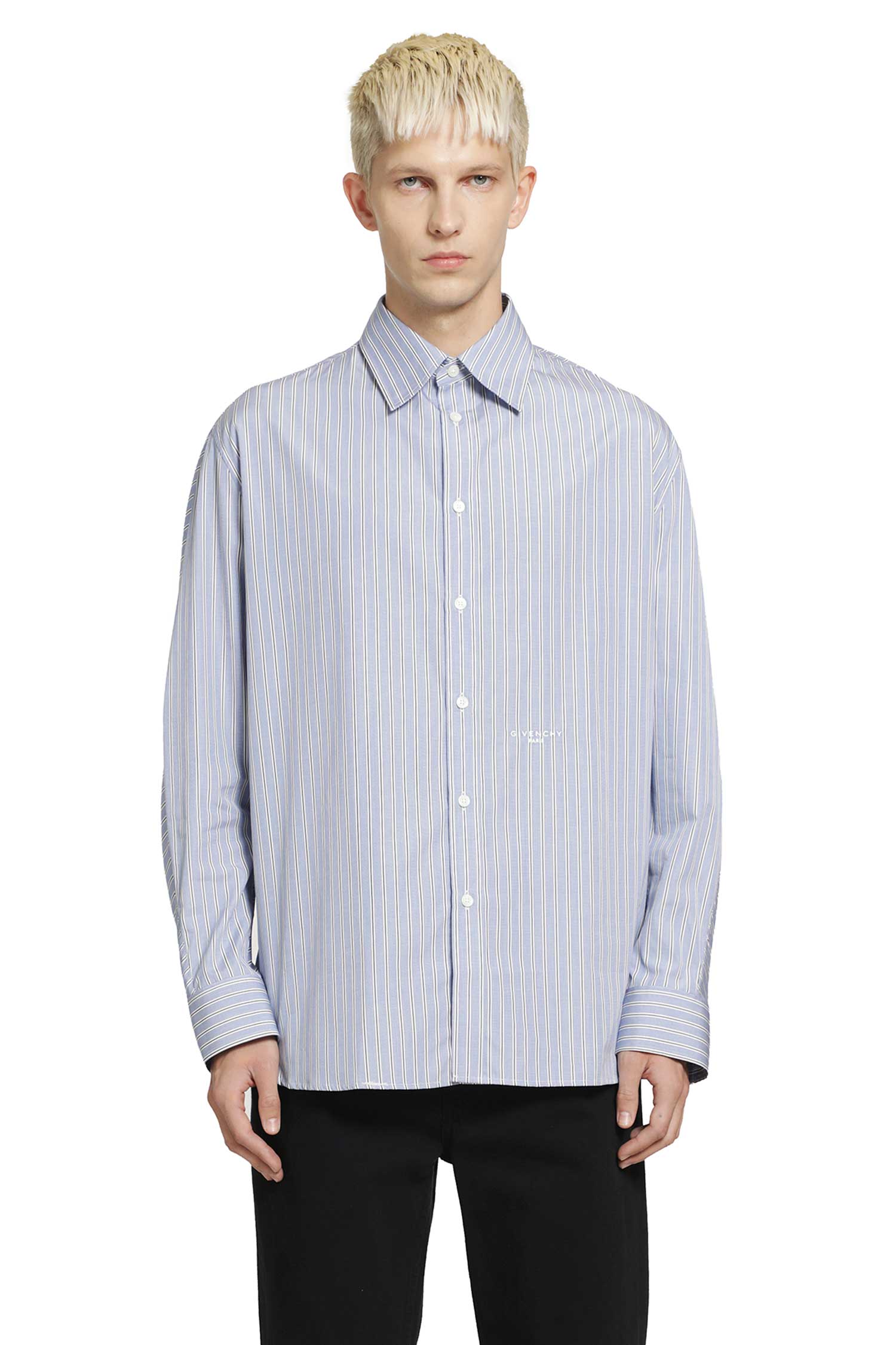 Givenchy Pinstriped Shirt in Cotton Poplin, view 2
