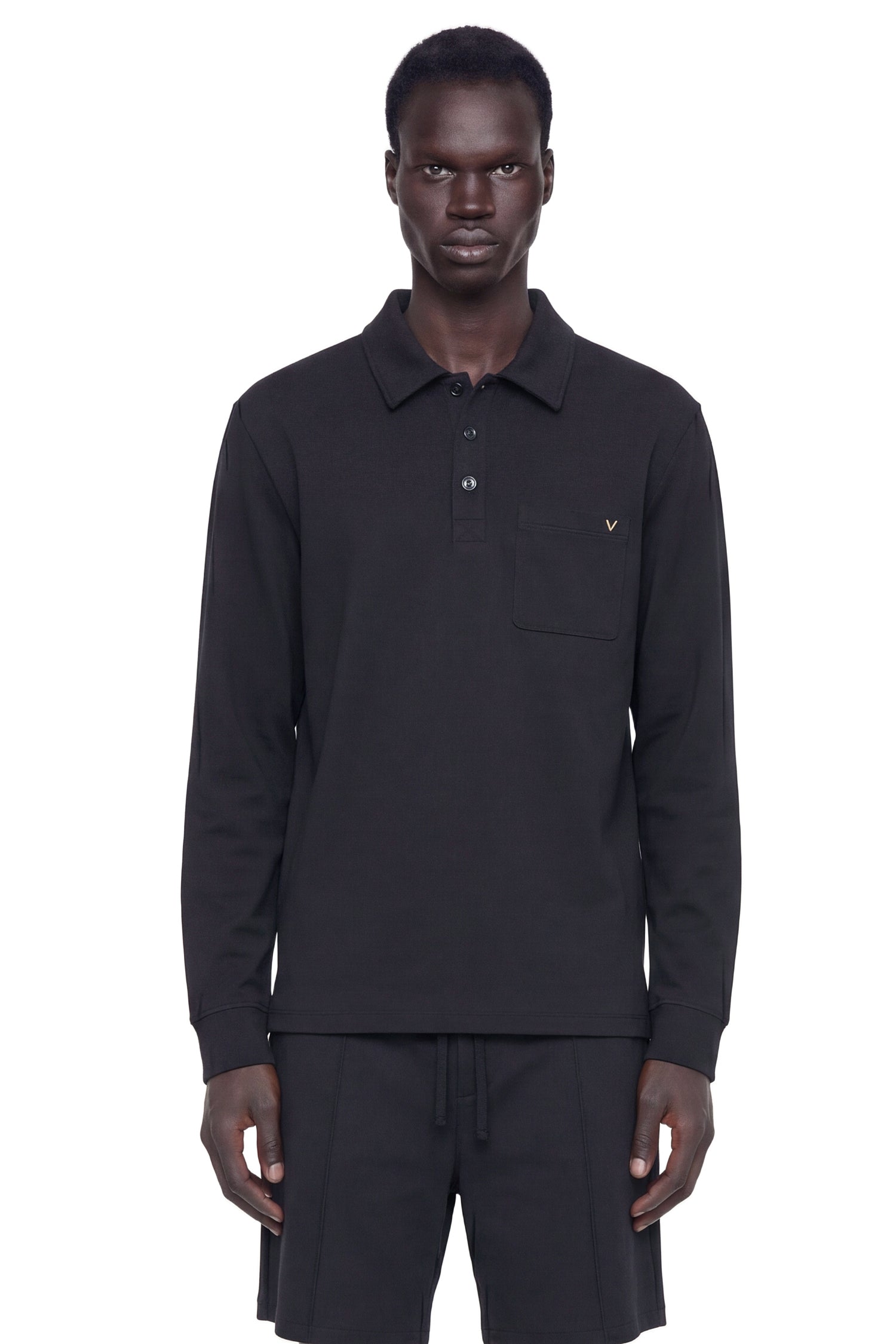 VALENTINO Jersey Pocket Polo Shirt, view 2
