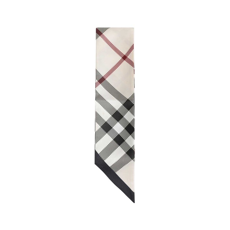 Burberry Skinny Check Silk Scarf, view 3