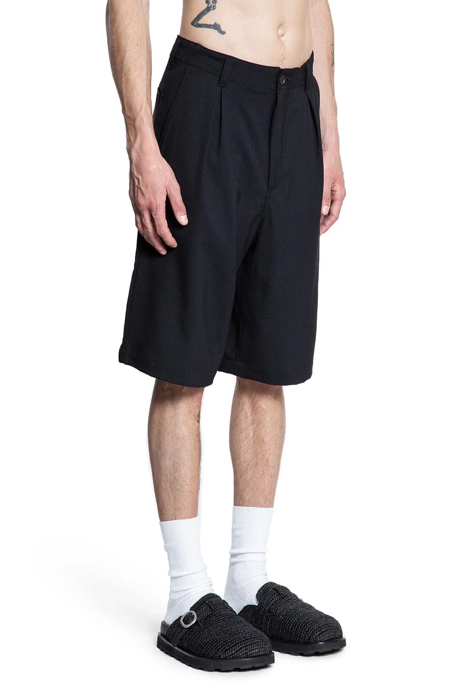 KUON Twill Suiting 3/4 Trousers, view 3