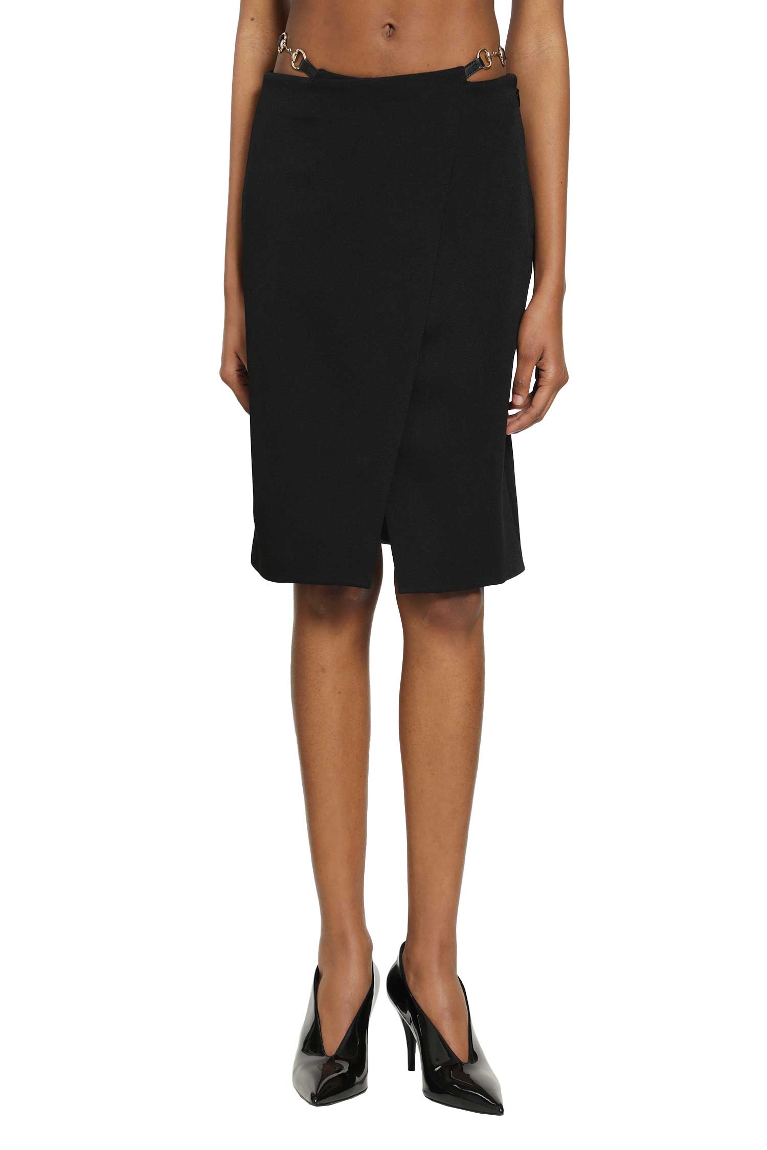 Gucci Wool Drill Knee Lenght Skirt, view 2