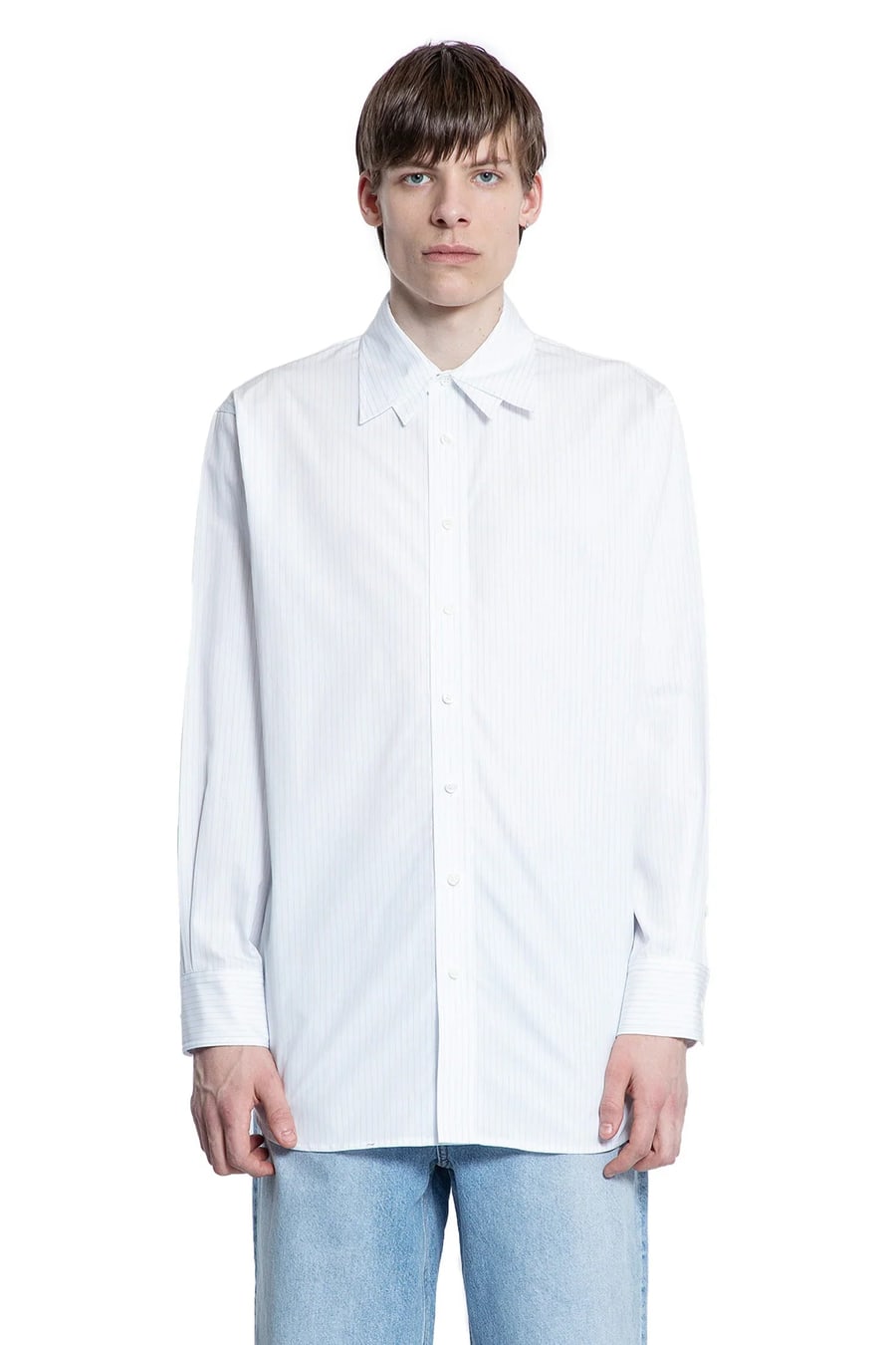 RECTO Double Collar Stripe Shirt, view 2