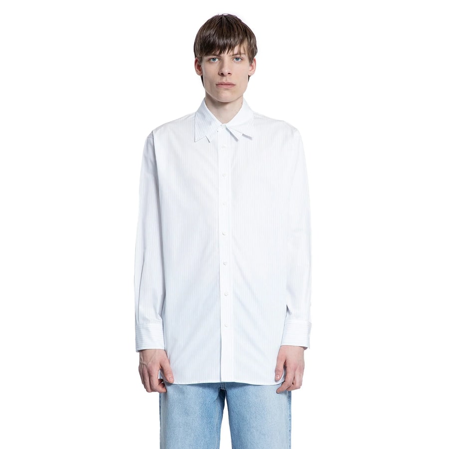 RECTO Double Collar Stripe Shirt, view 6