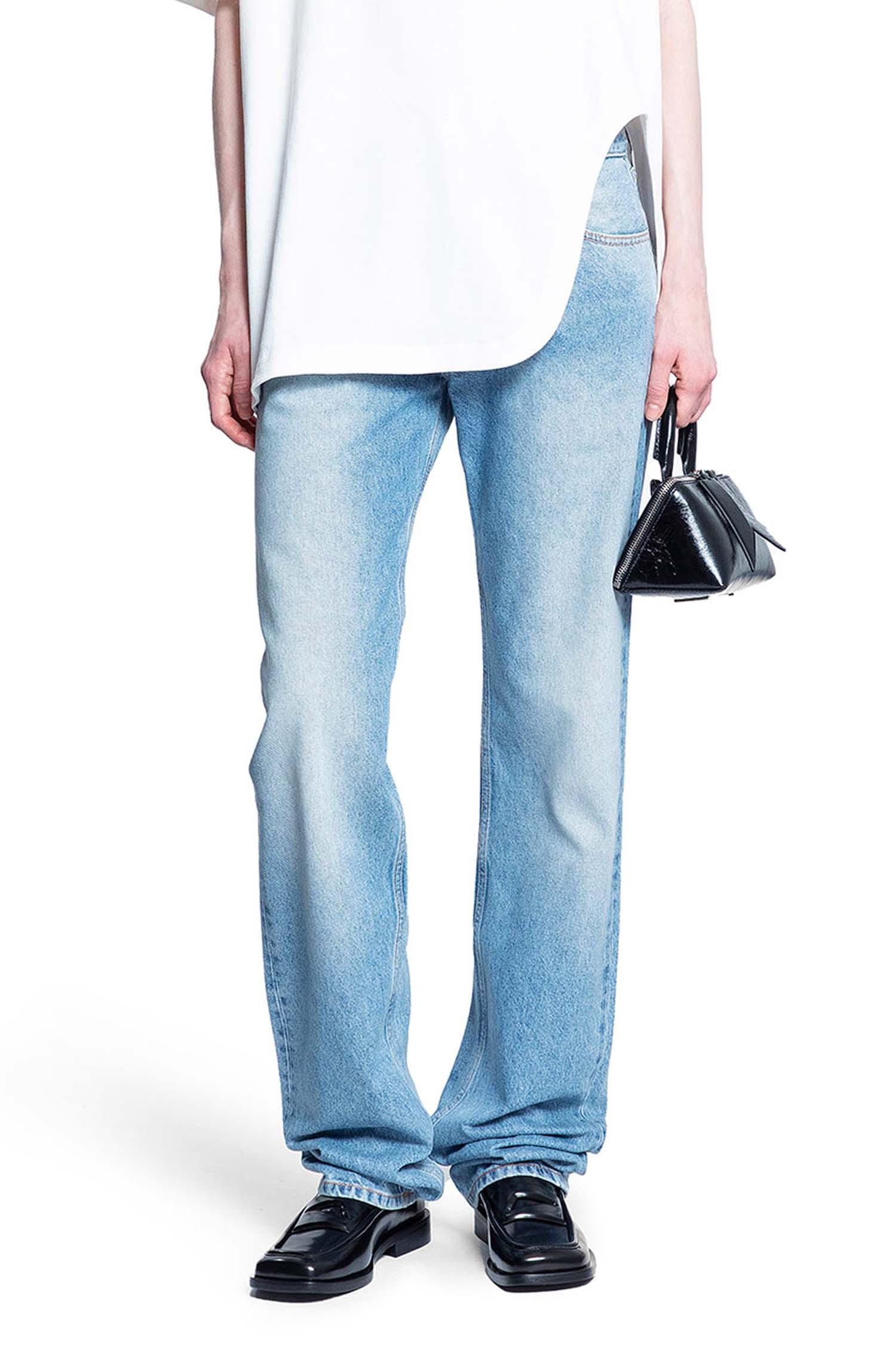 The Attico Long Jeans in Glossy Coated Denim