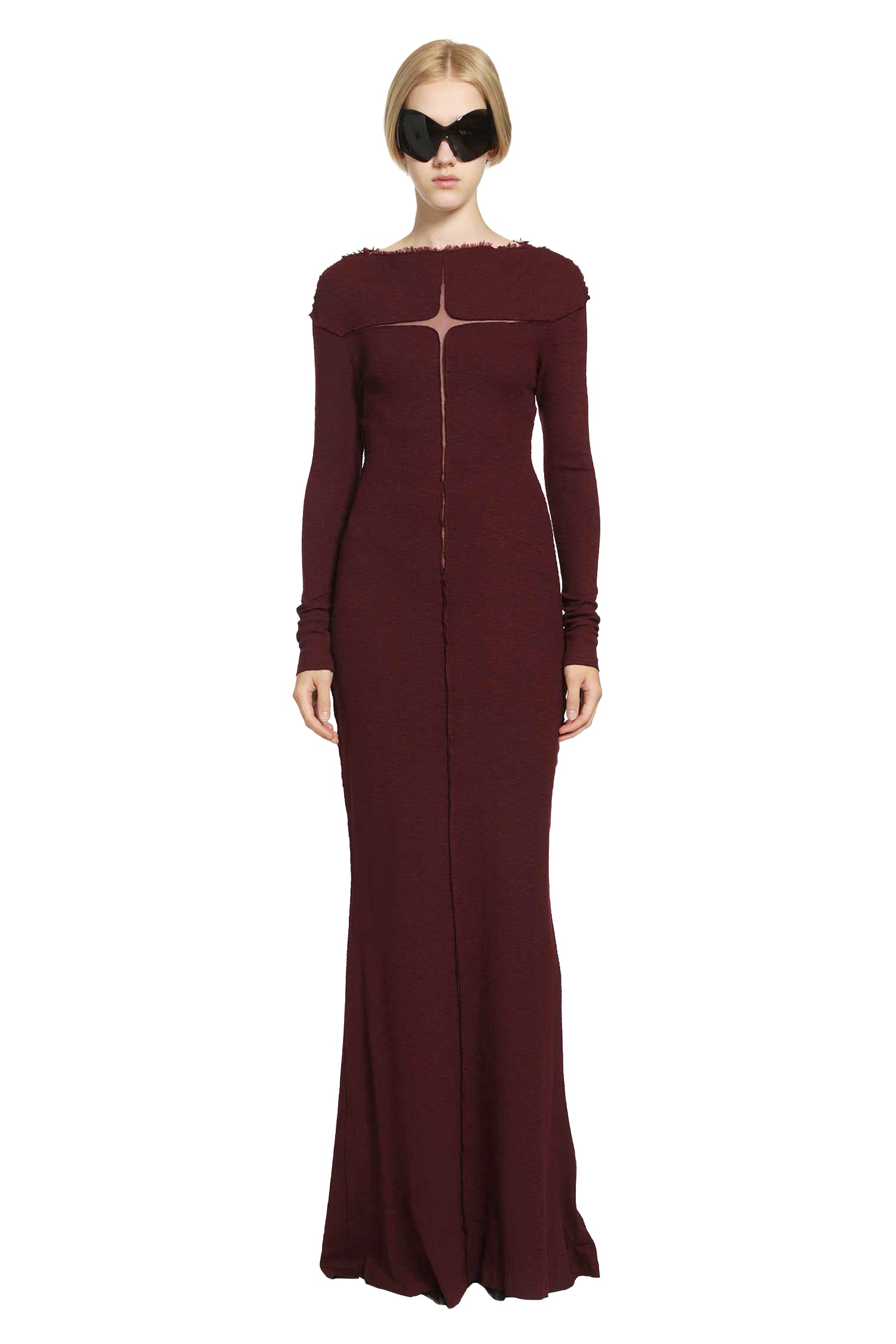 DAISY Slubbed Rib Dress with Frayed Edges