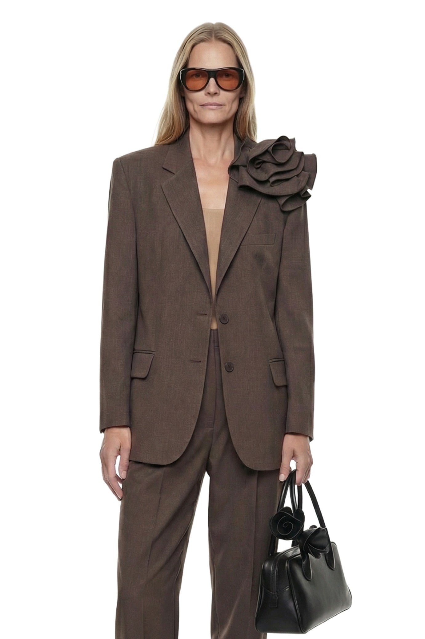 MAGDA BUTRYM Linen Flower Blazer