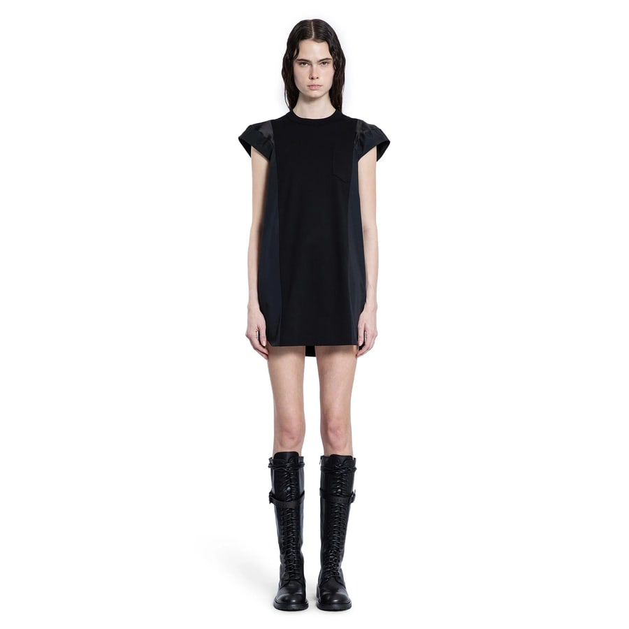 SACAI Poplin x Cotton Jersey Dress, view 4