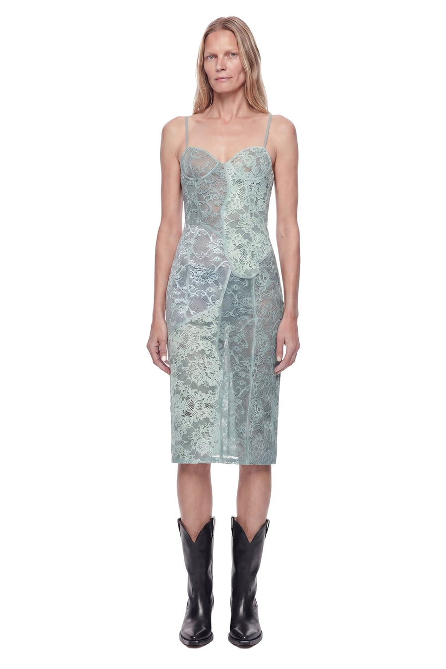 ACNE STUDIOS Lace Midi Slip Dress, view 2