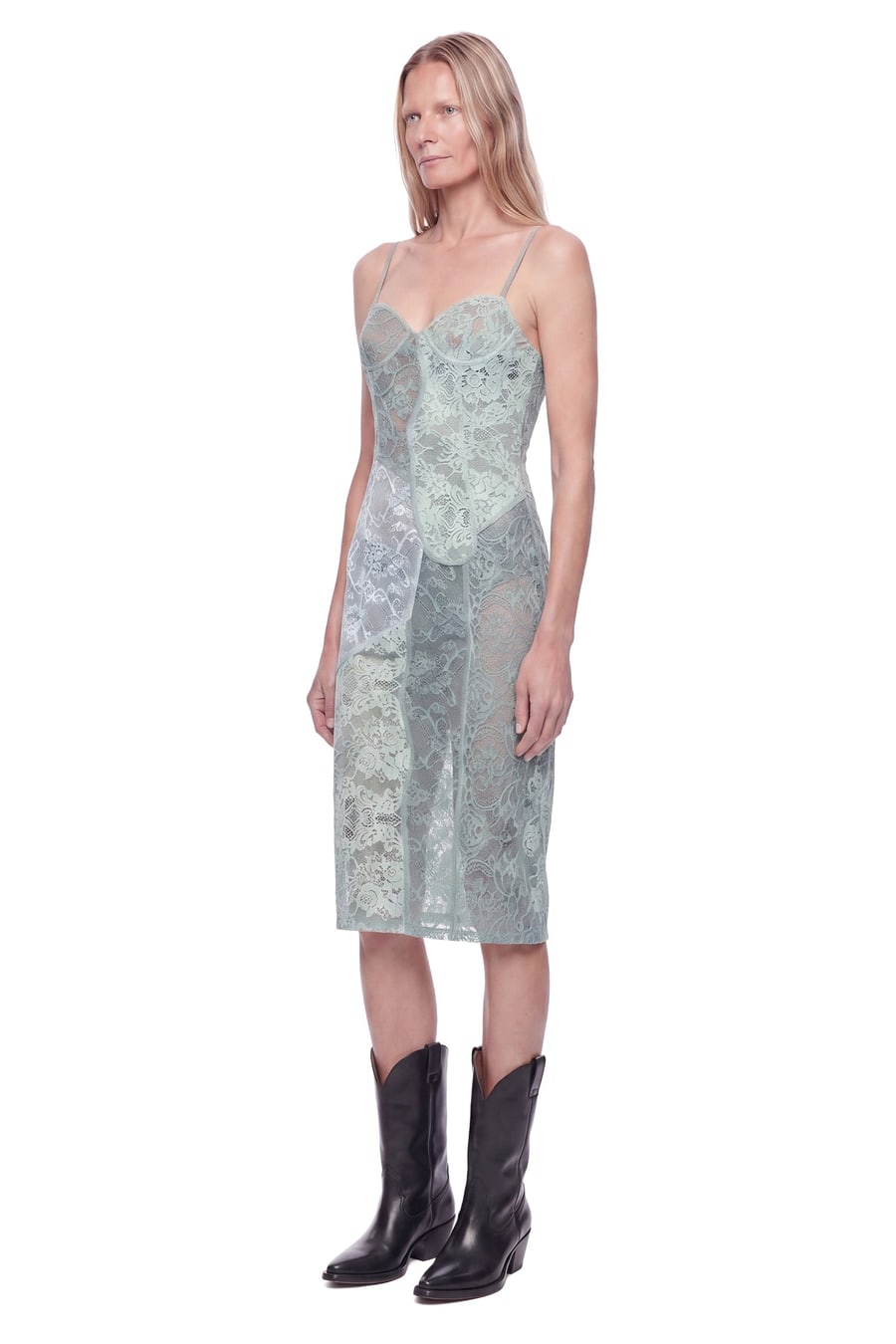 ACNE STUDIOS Lace Midi Slip Dress, view 3