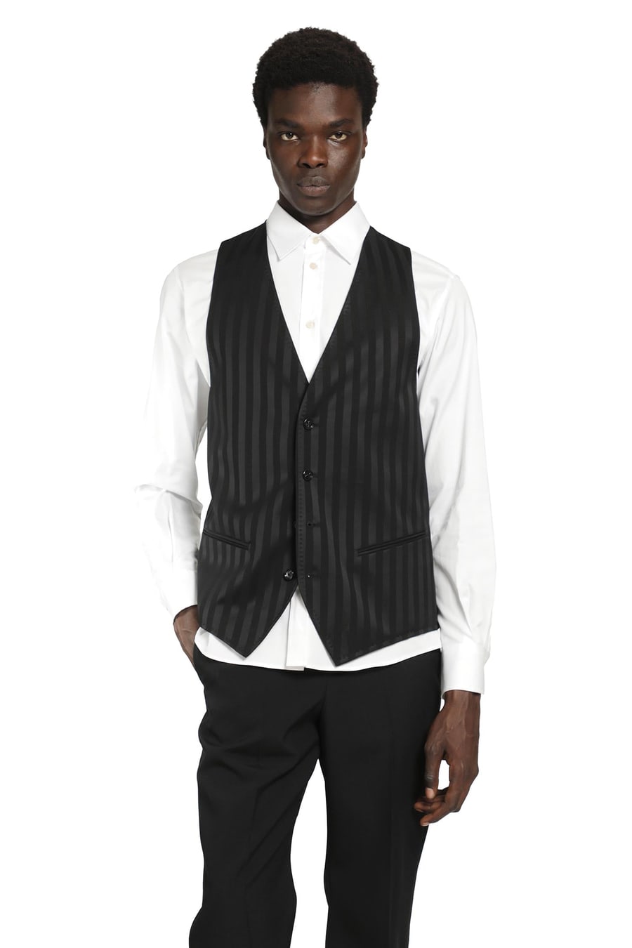 Ann Demeulemeester Juikko Striped Satin Waistcoat