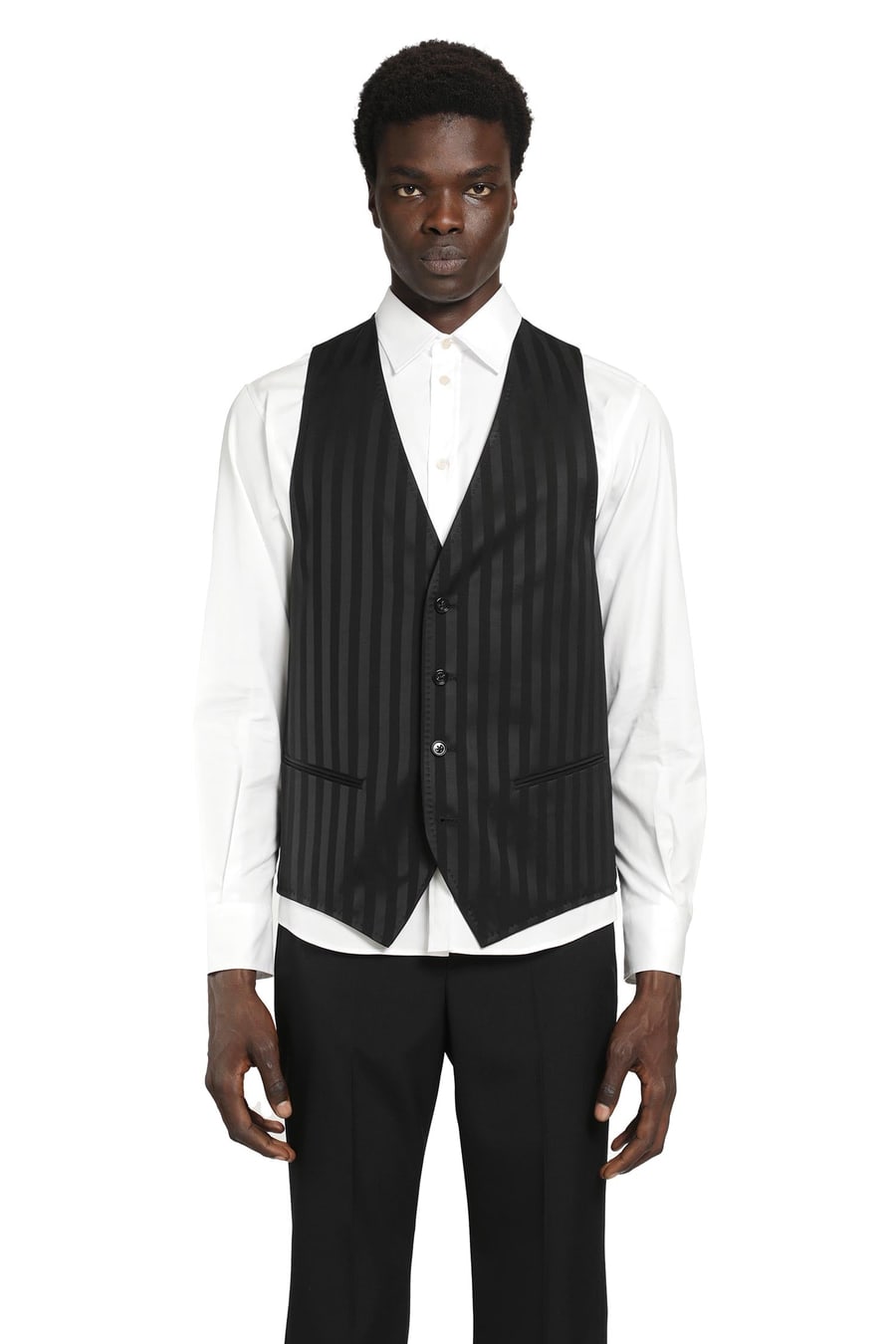 Ann Demeulemeester Juikko Striped Satin Waistcoat, view 2