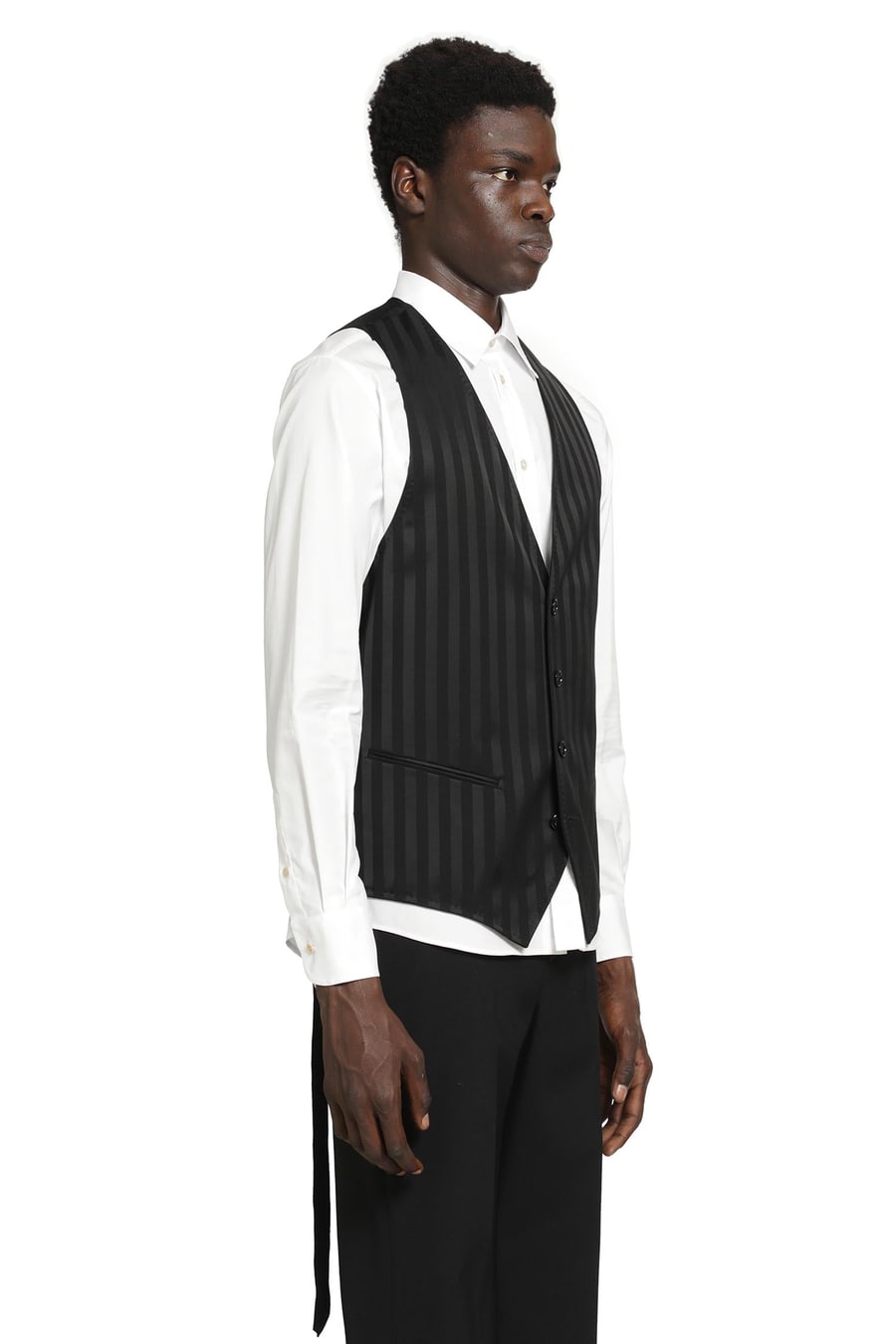 Ann Demeulemeester Juikko Striped Satin Waistcoat, view 3