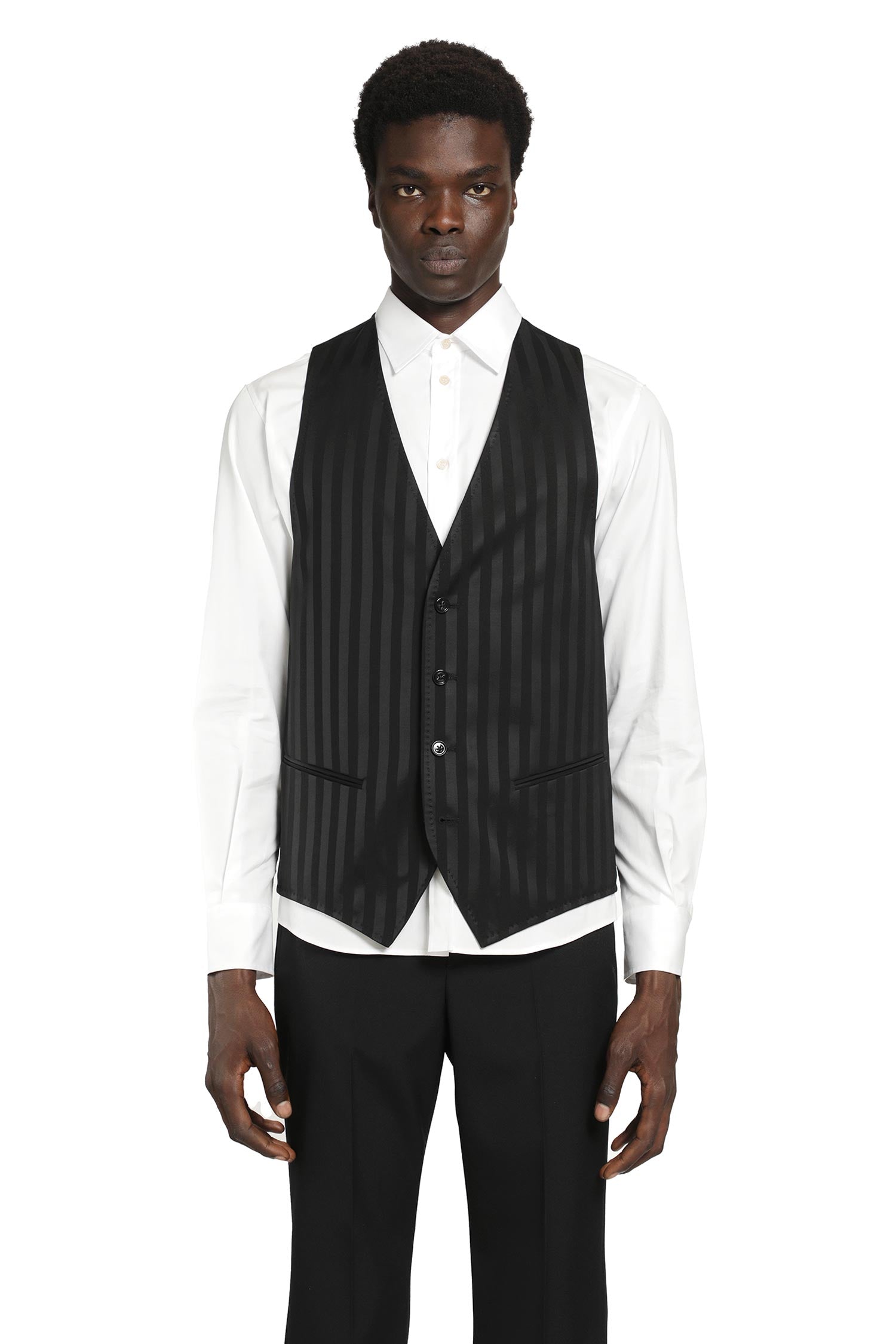 Ann Demeulemeester Juikko Striped Satin Waistcoat, view 2