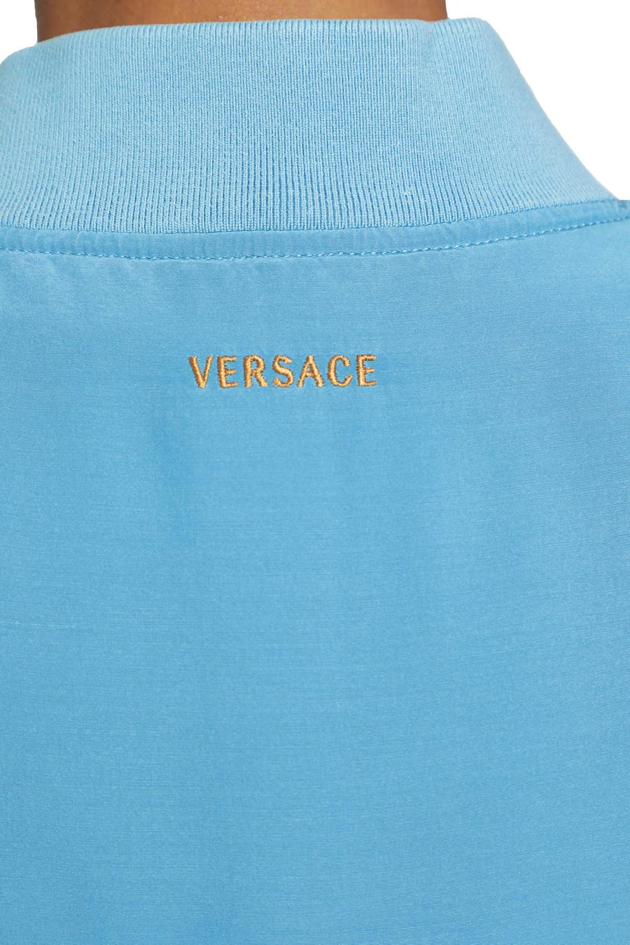 Versace Overdyed Silk Poplin Bomber, view 5