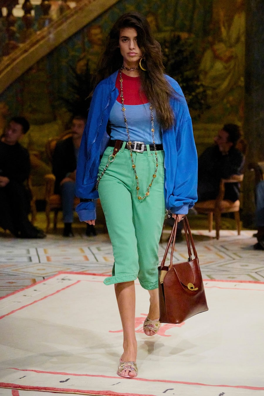 Versace Overdyed Silk Poplin Bomber, view 8