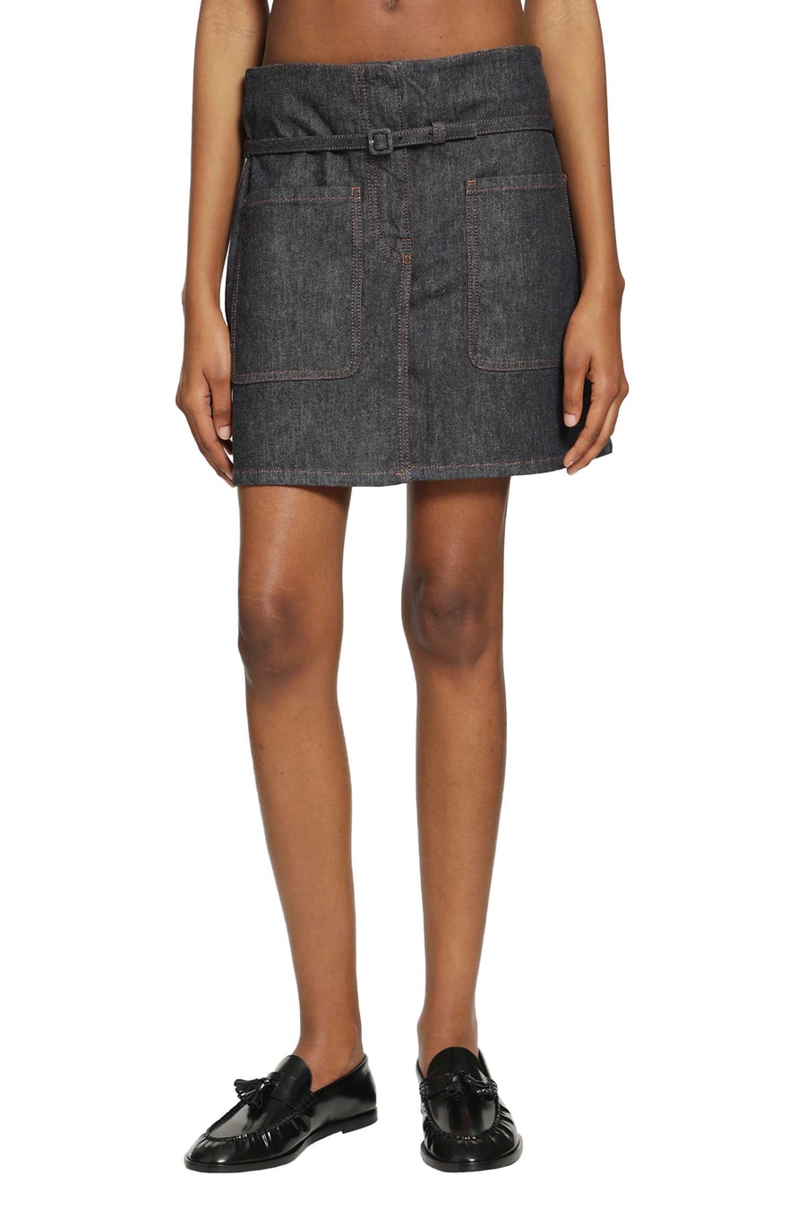 COURRÈGES Two Pockets Denim Skirt, view 2