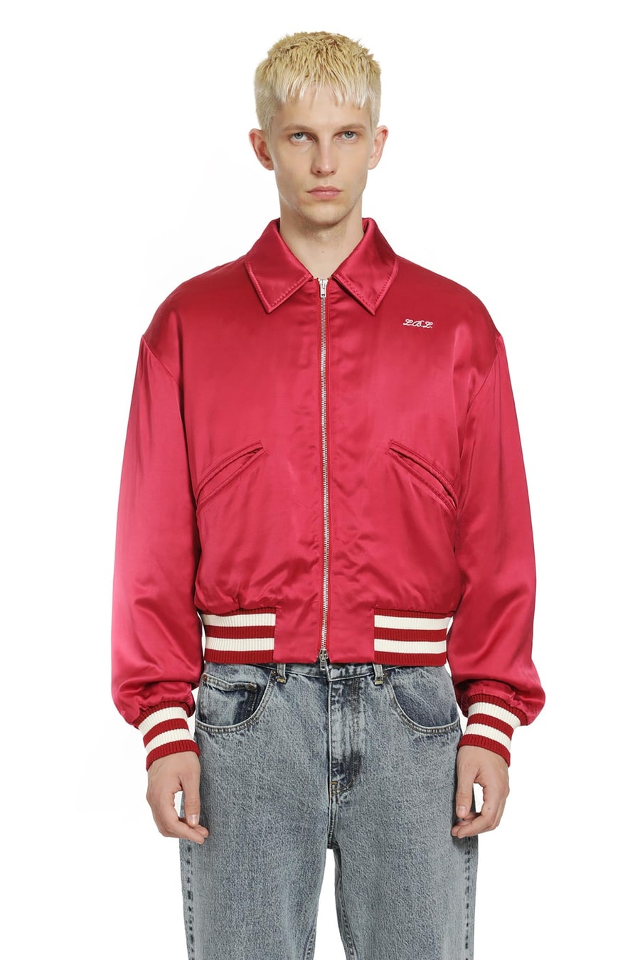 SECOND LAYER Aces Satin Club Jacket, view 2