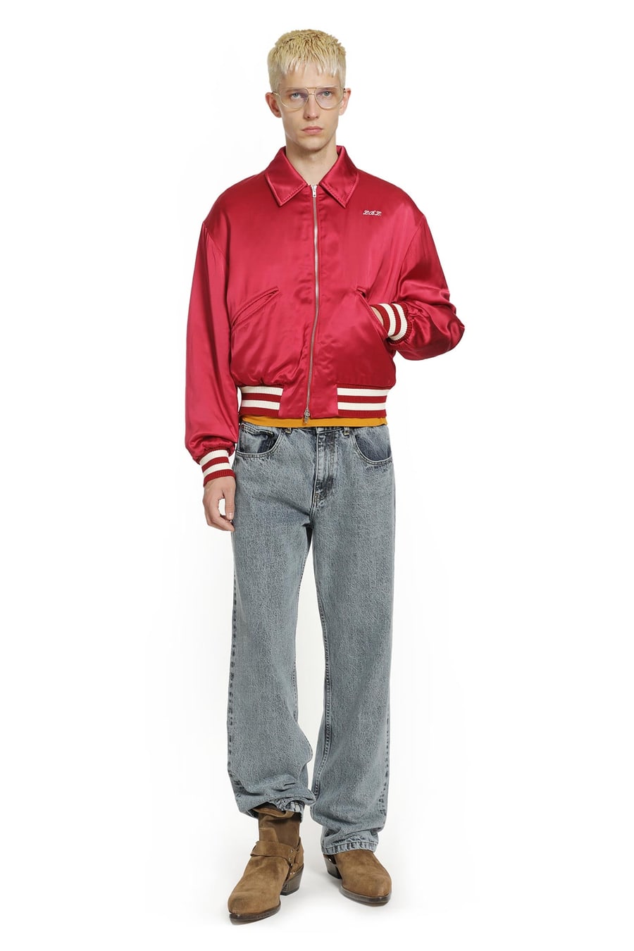 SECOND LAYER Aces Satin Club Jacket, view 5