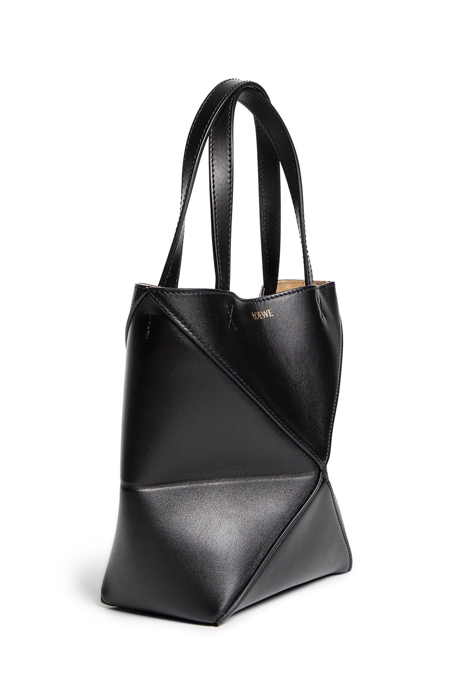 Loewe Puzzle Fold Mini Leather Tote, view 2