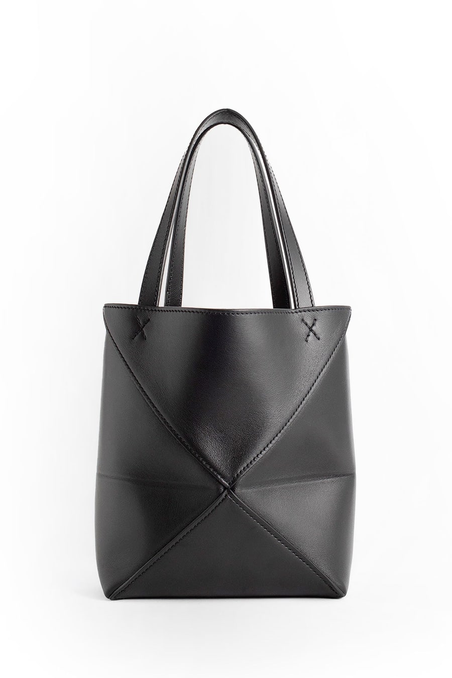 Loewe Puzzle Fold Mini Leather Tote, view 3