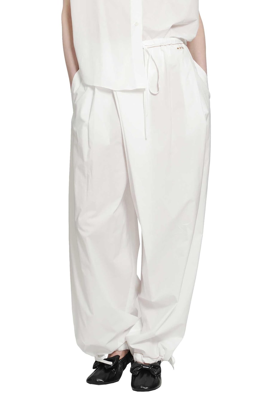 Marni Cotton Poplin Drawstring Trousers