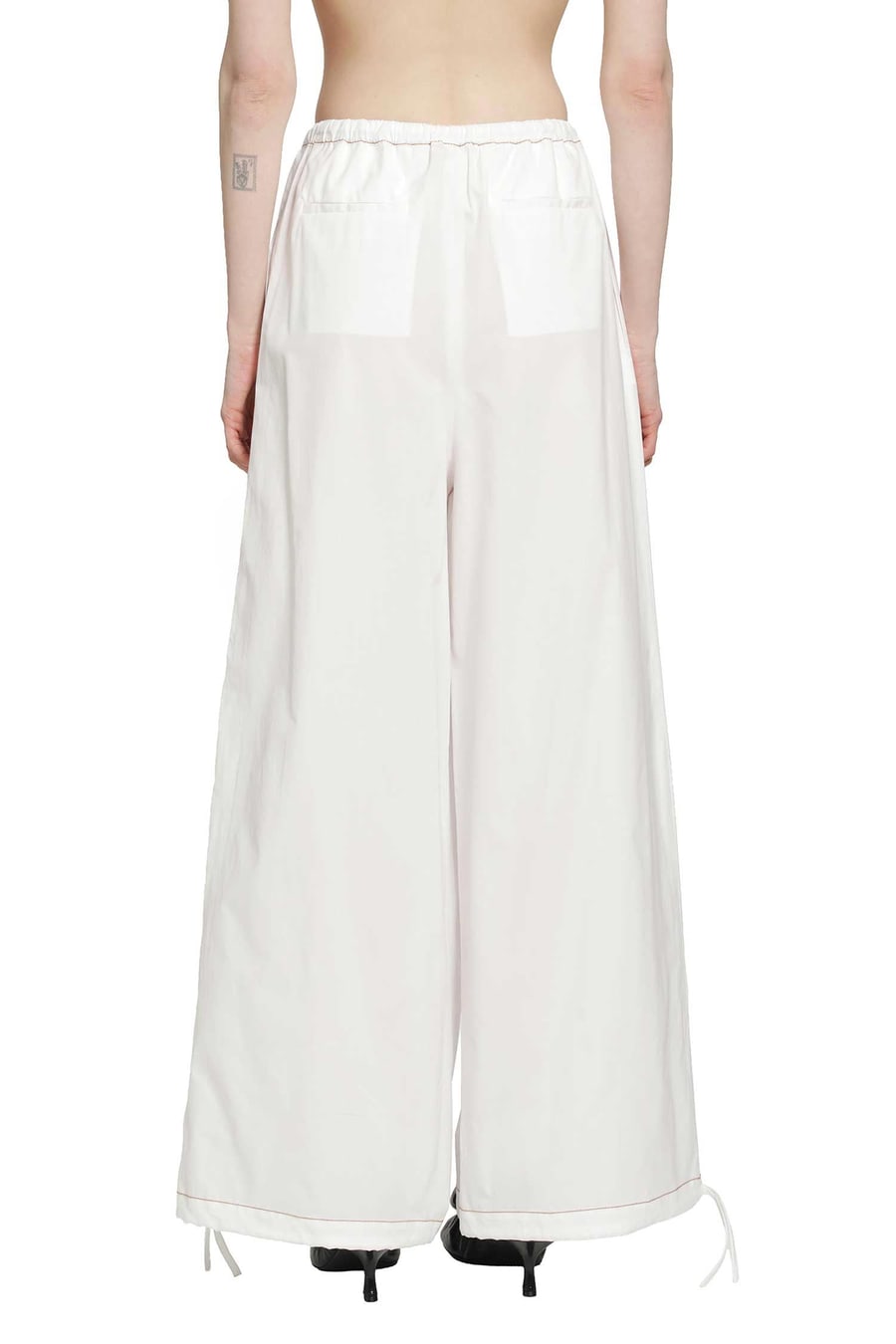 Marni Cotton Poplin Drawstring Trousers, view 4