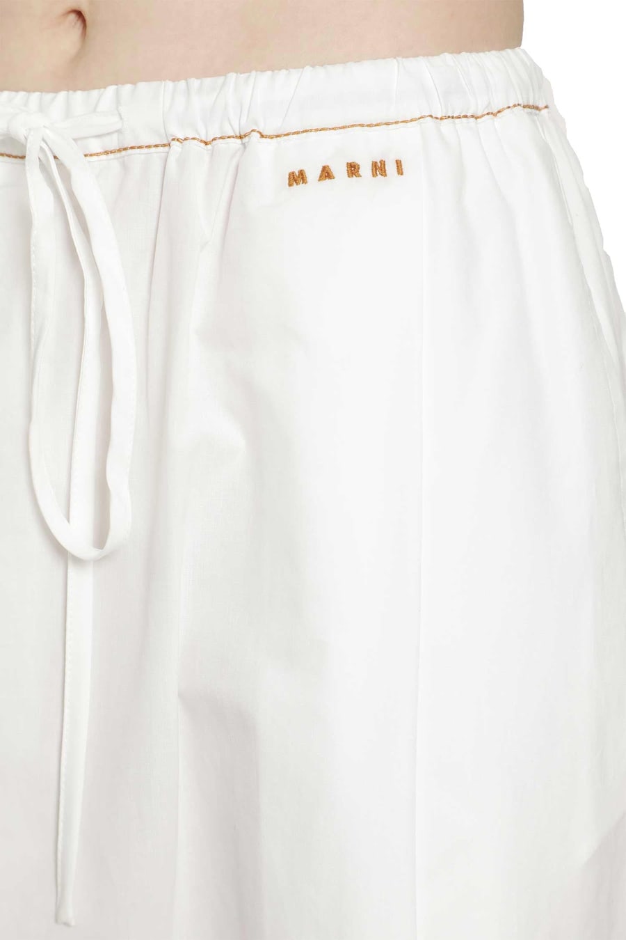 Marni Cotton Poplin Drawstring Trousers, view 5
