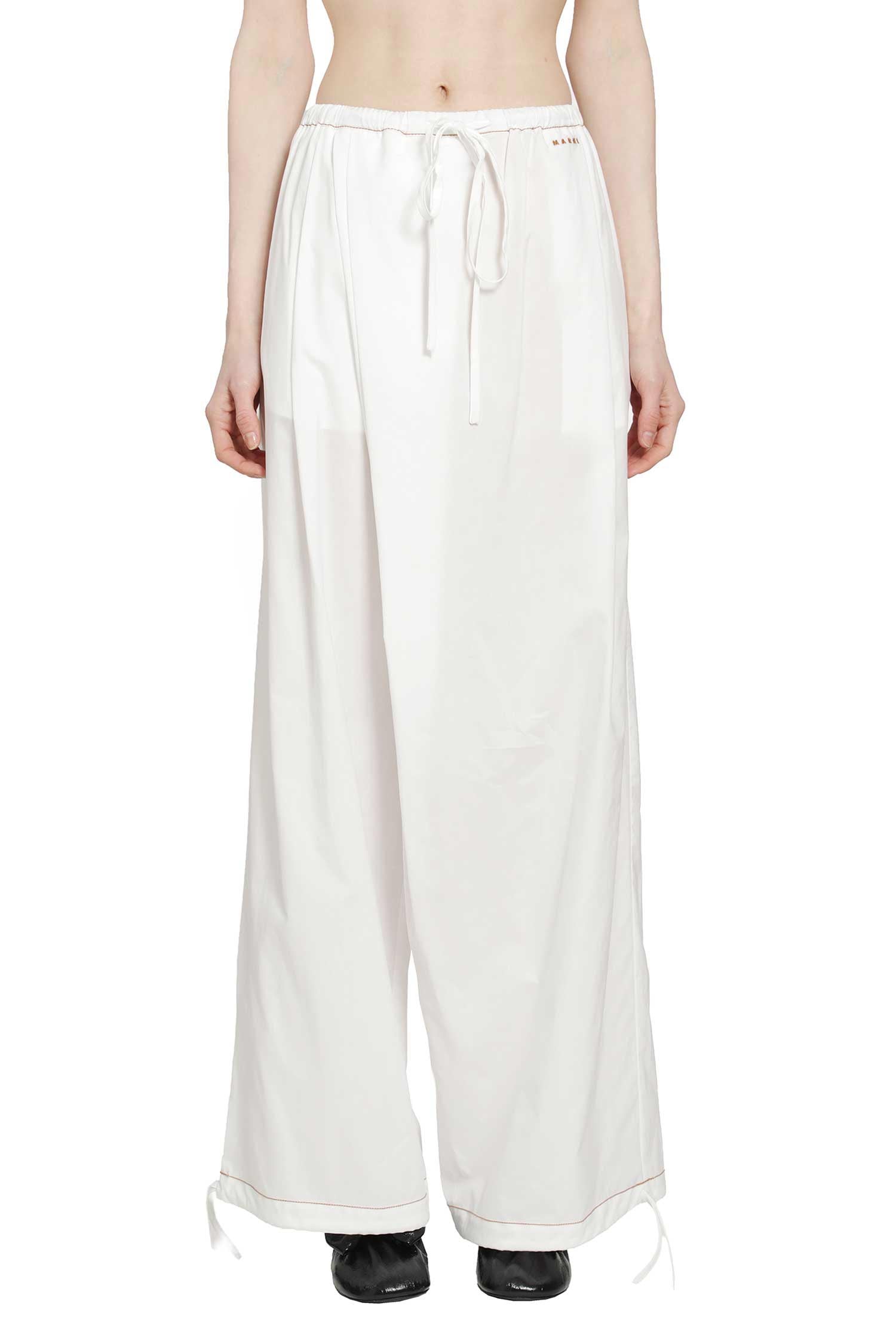 Marni Cotton Poplin Drawstring Trousers, view 2