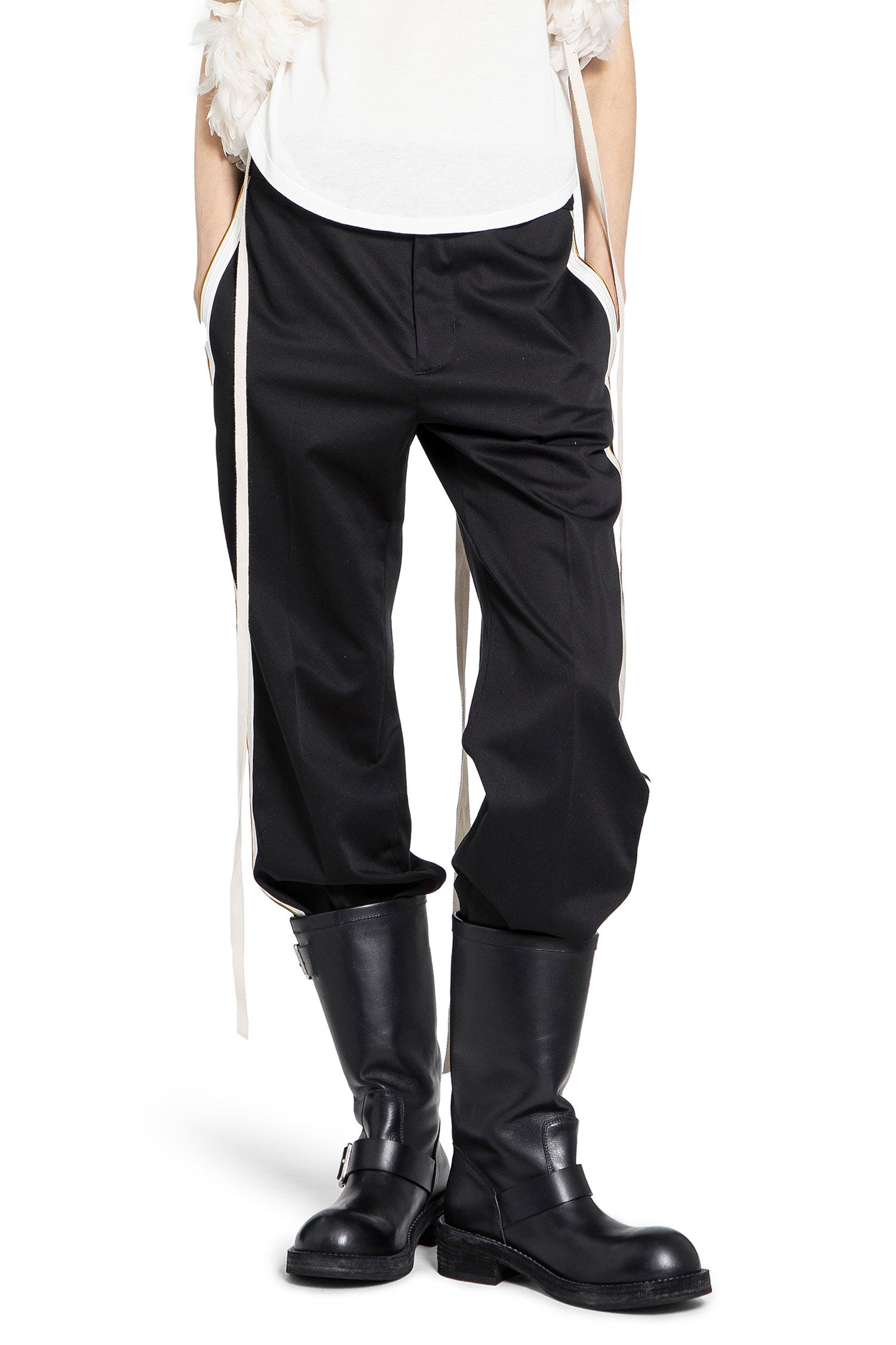 Ann Demeulemeester Fera Straight Leg Cropped Trousers