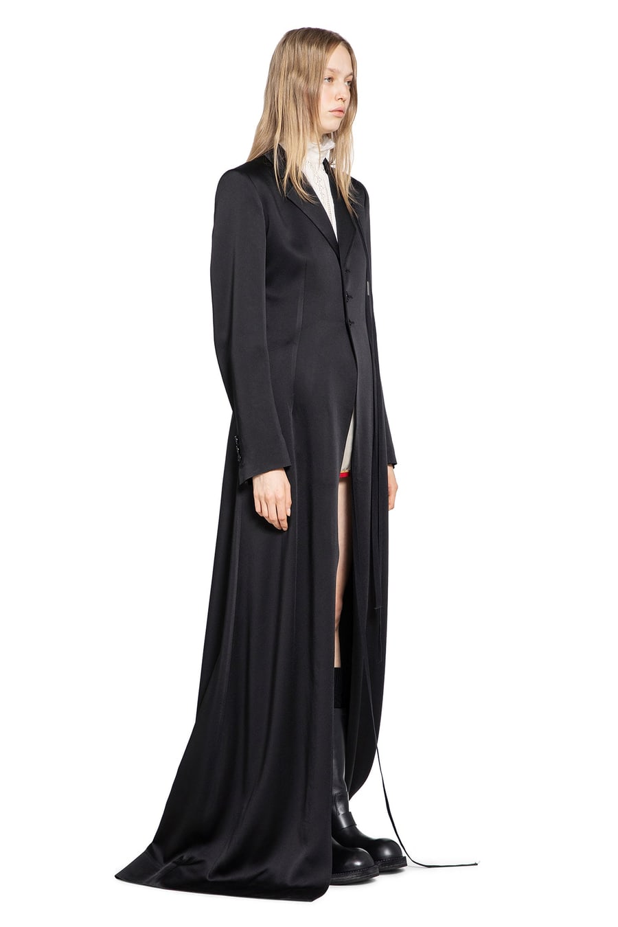 Ann Demeulemeester Abke X-Long Open Front Coat, view 3
