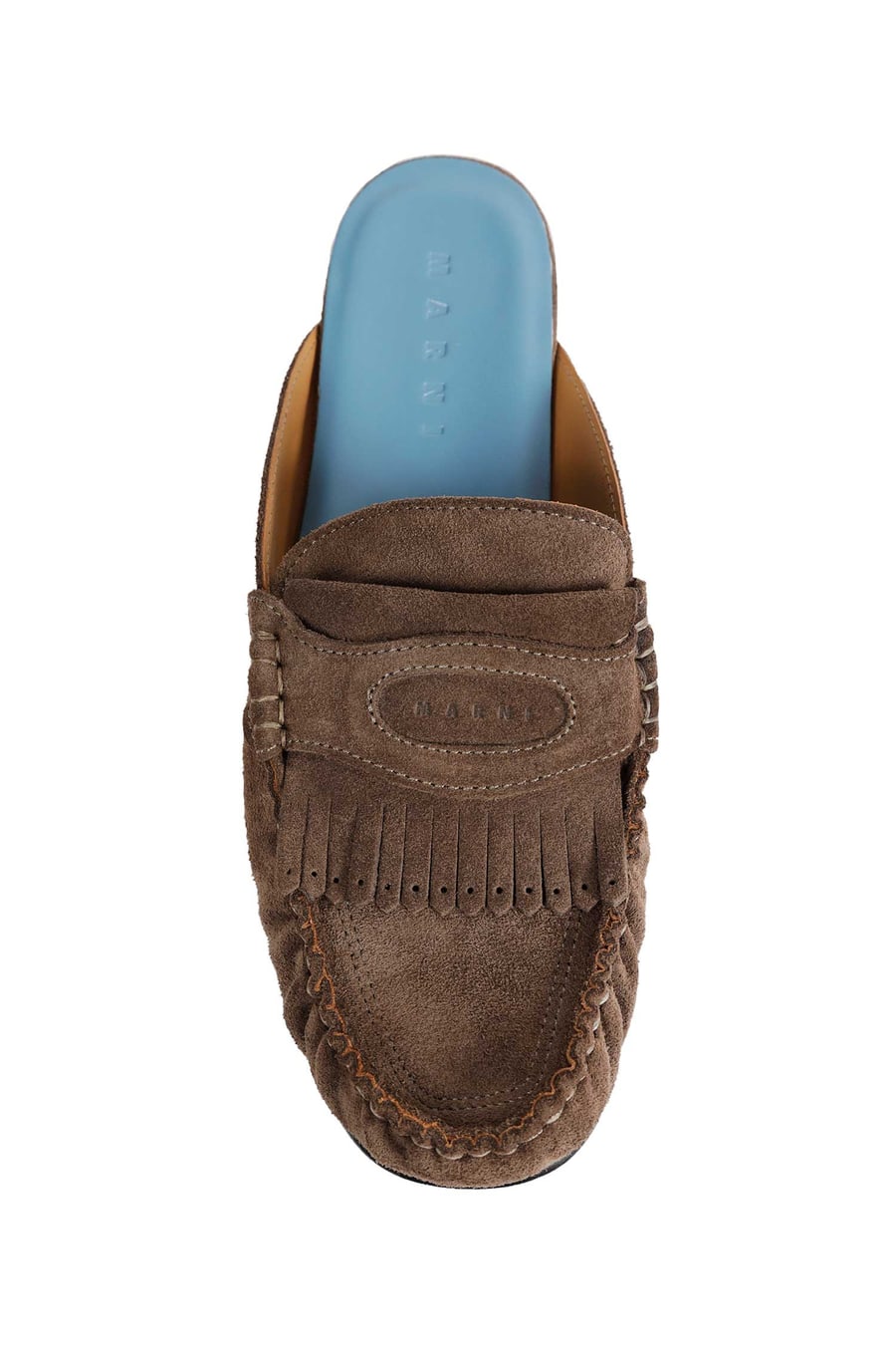 Marni Suede Mule Loafers, view 5