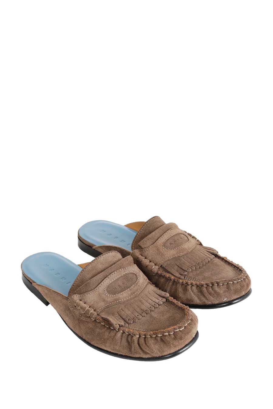 Marni Suede Mule Loafers, view 6