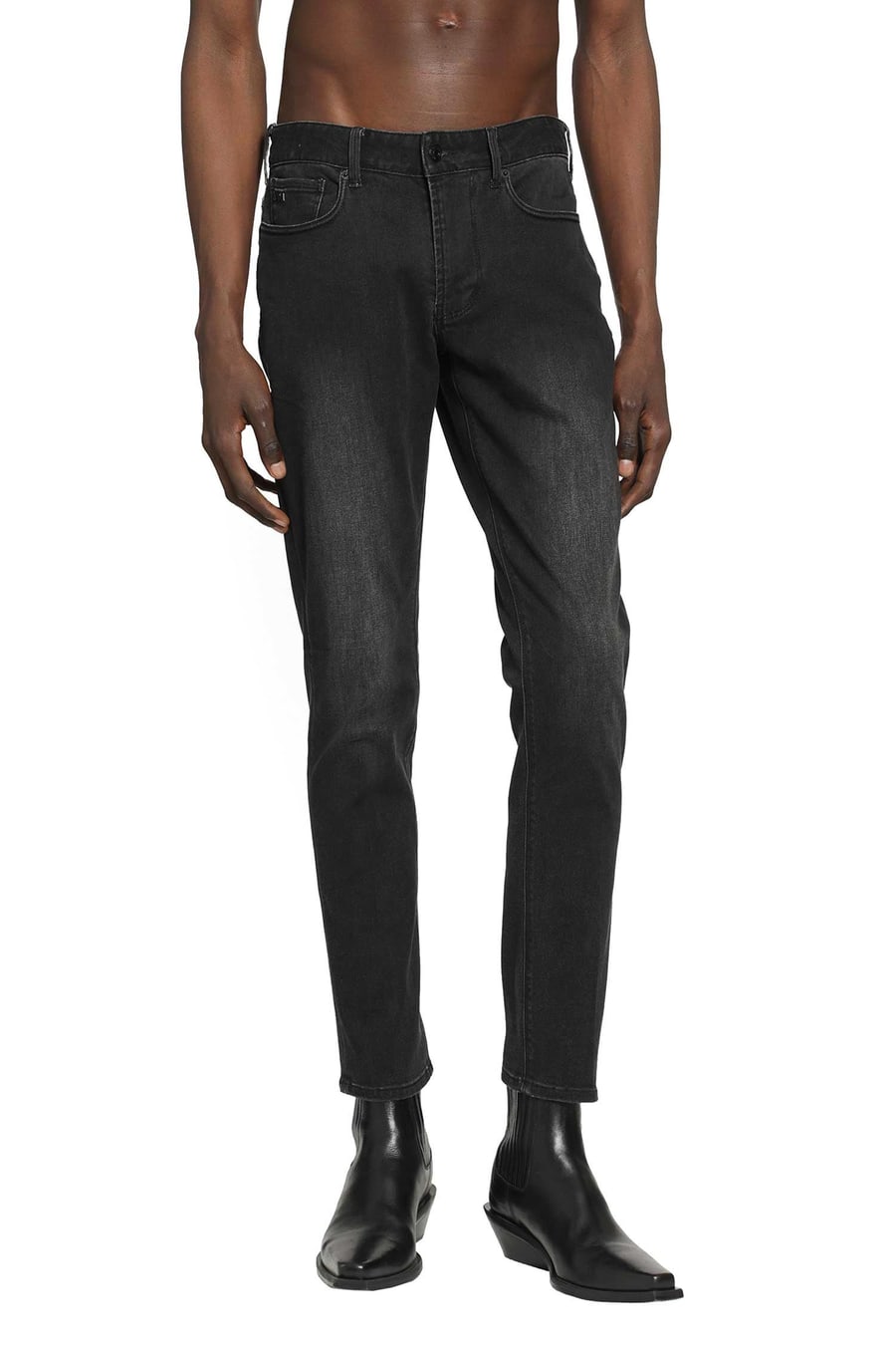 Emporio Armani 5 Pocket Straight-Leg Jeans, view 2