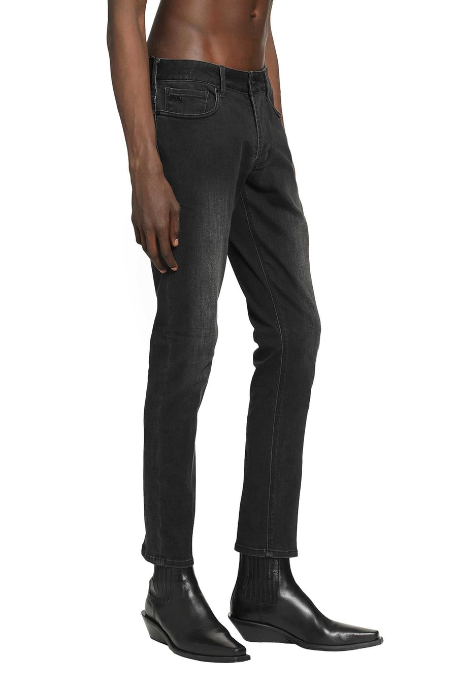 Emporio Armani 5 Pocket Straight-Leg Jeans, view 3
