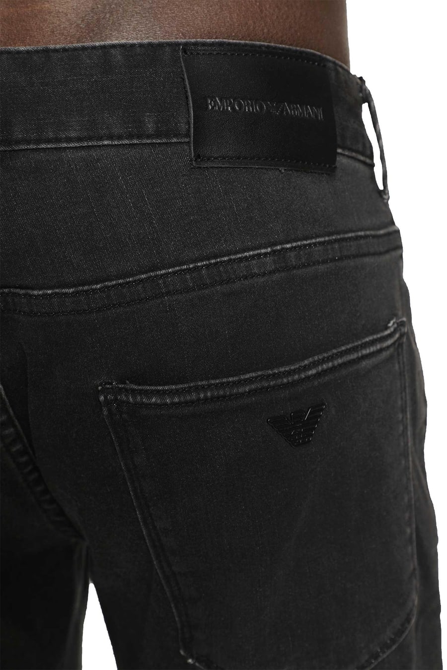 Emporio Armani 5 Pocket Straight-Leg Jeans, view 5