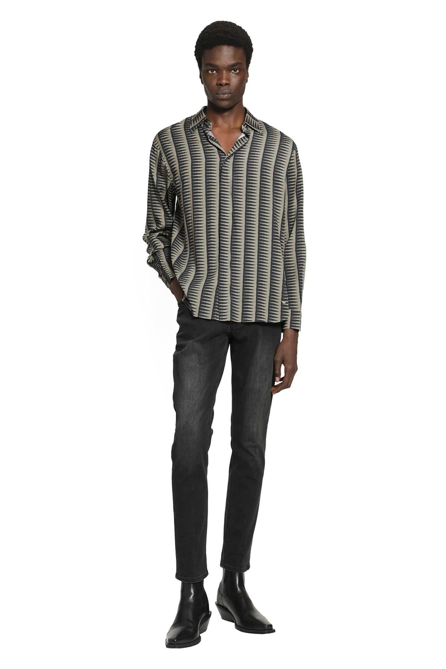 Emporio Armani 5 Pocket Straight-Leg Jeans, view 6