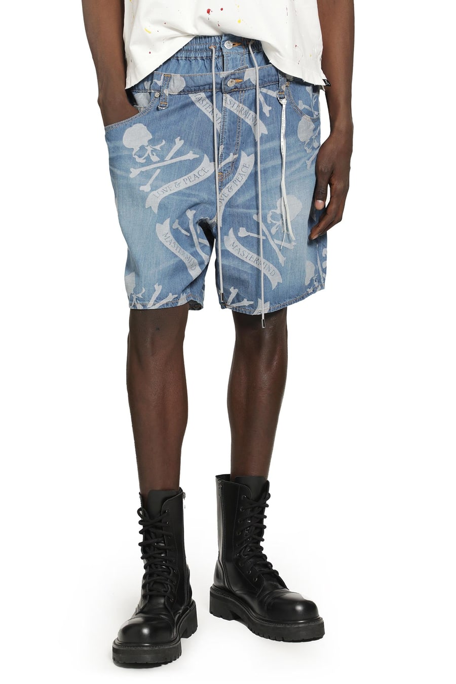 MASTERMIND WORLD Aloha Denim Shorts