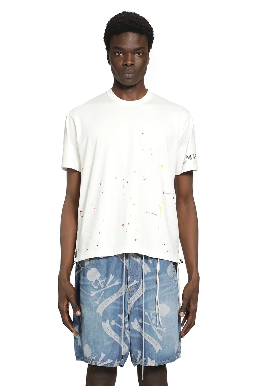 MASTERMIND WORLD Distressed SS Tee, view 2