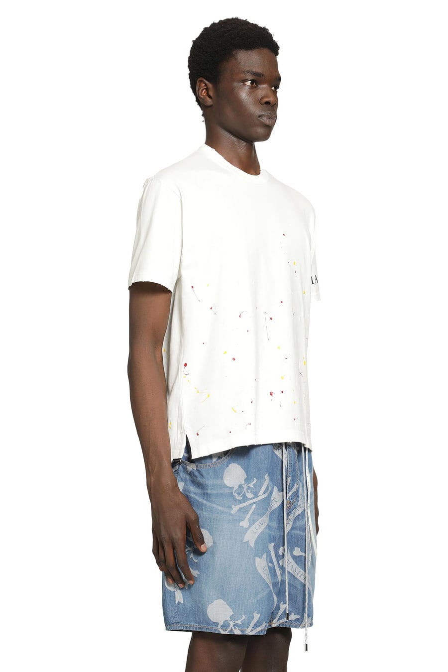 MASTERMIND WORLD Distressed SS Tee, view 3