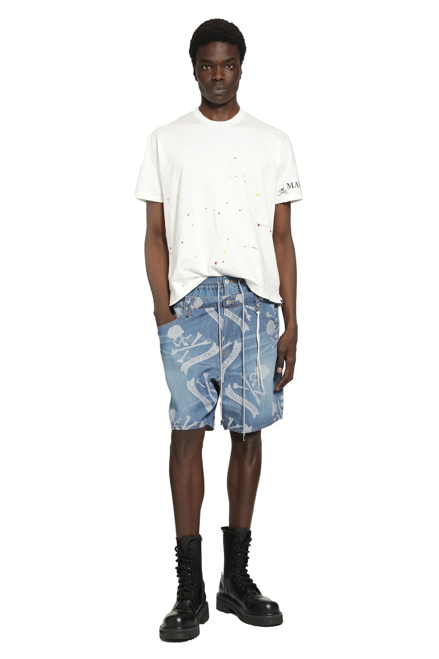 MASTERMIND WORLD Distressed SS Tee, view 5