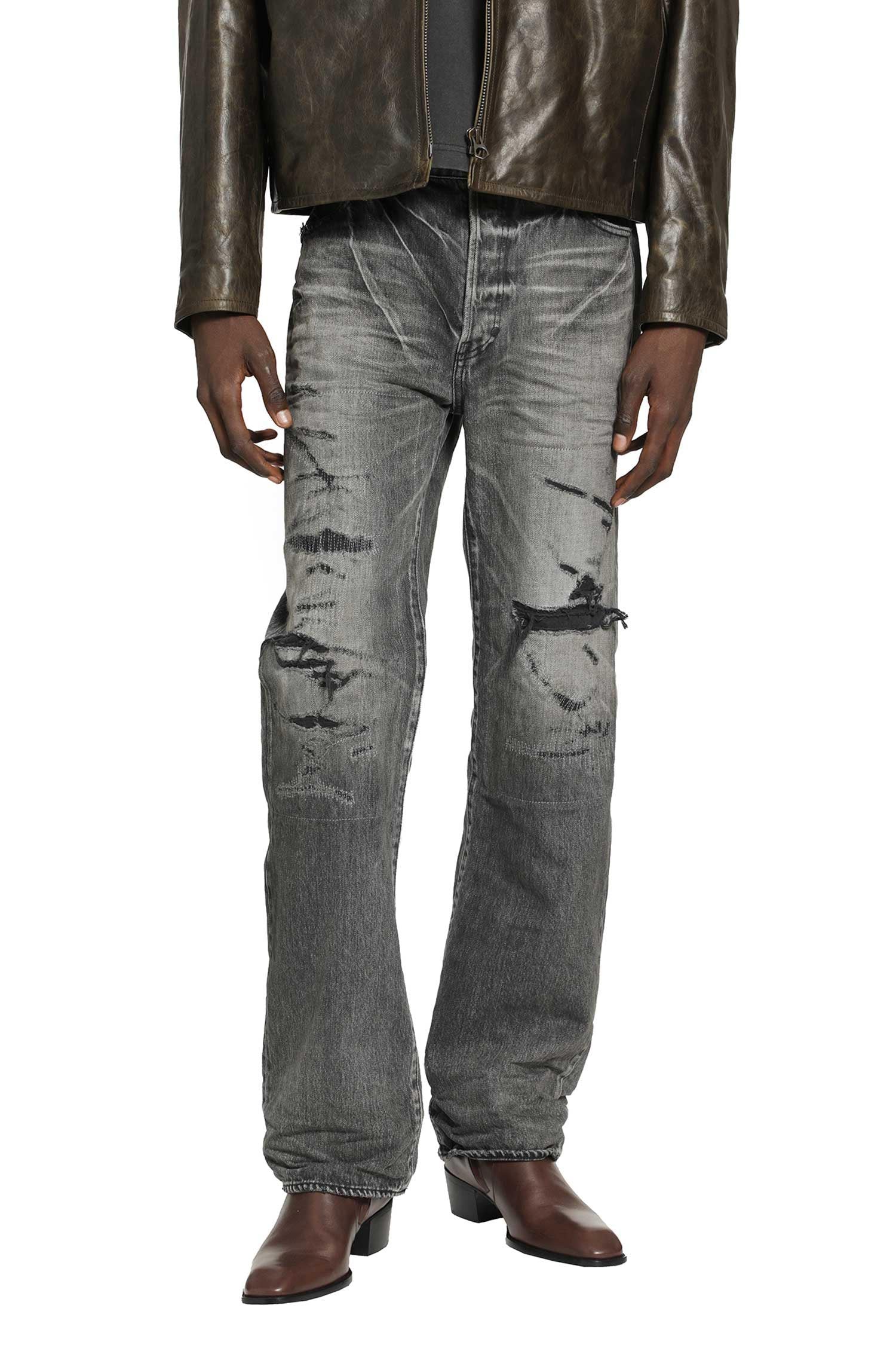 MASTERCRAFT UNION Showa Relaxed 'Kumori' Repaired Jeans