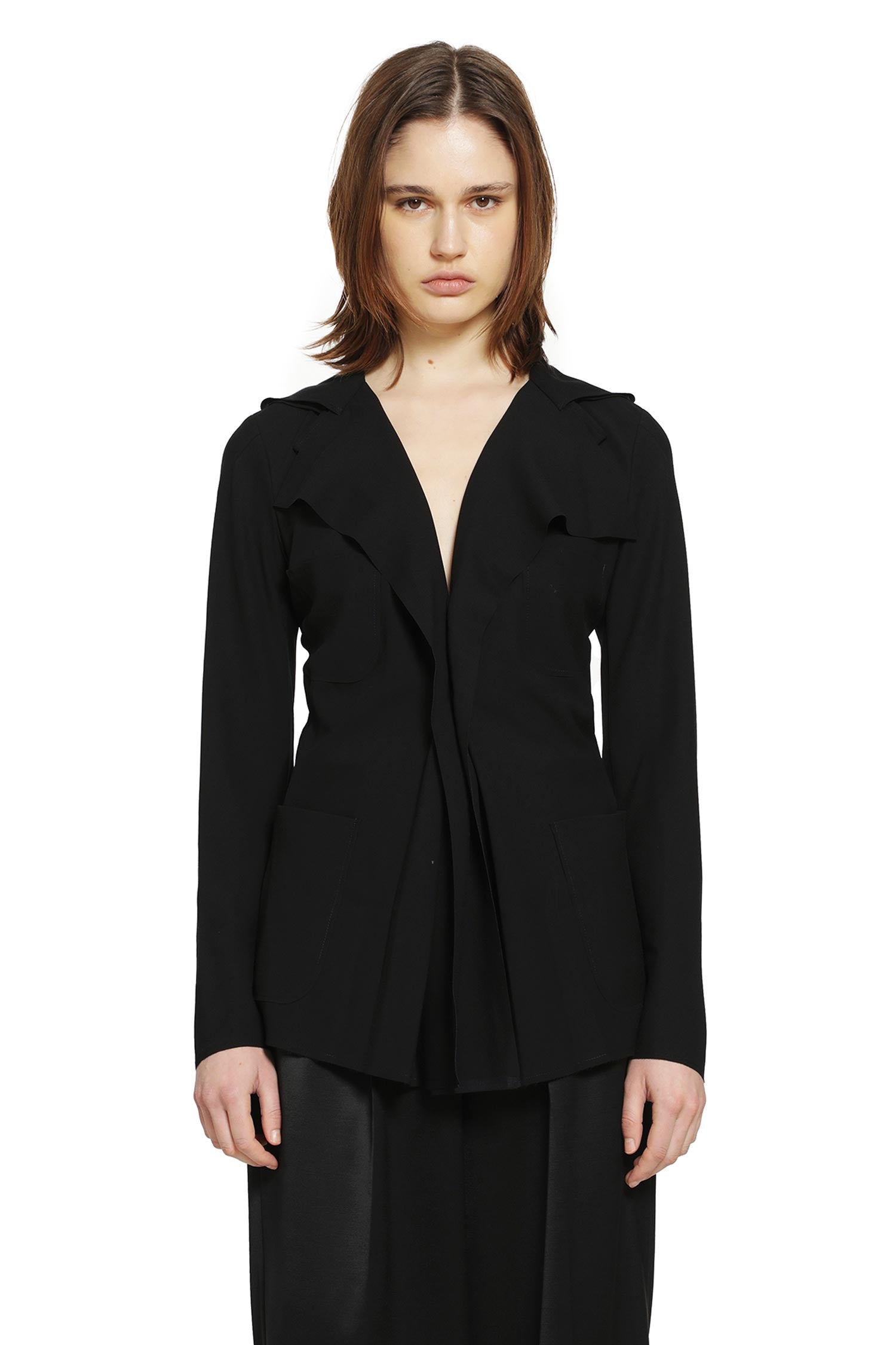 JUNYA WATANABE Pleated Blazer in Poly Twill