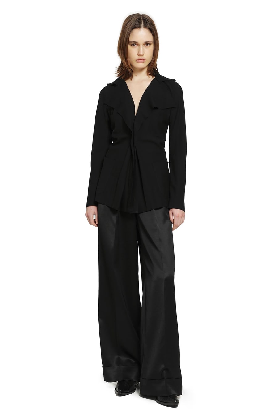 JUNYA WATANABE Pleated Blazer in Poly Twill, view 5
