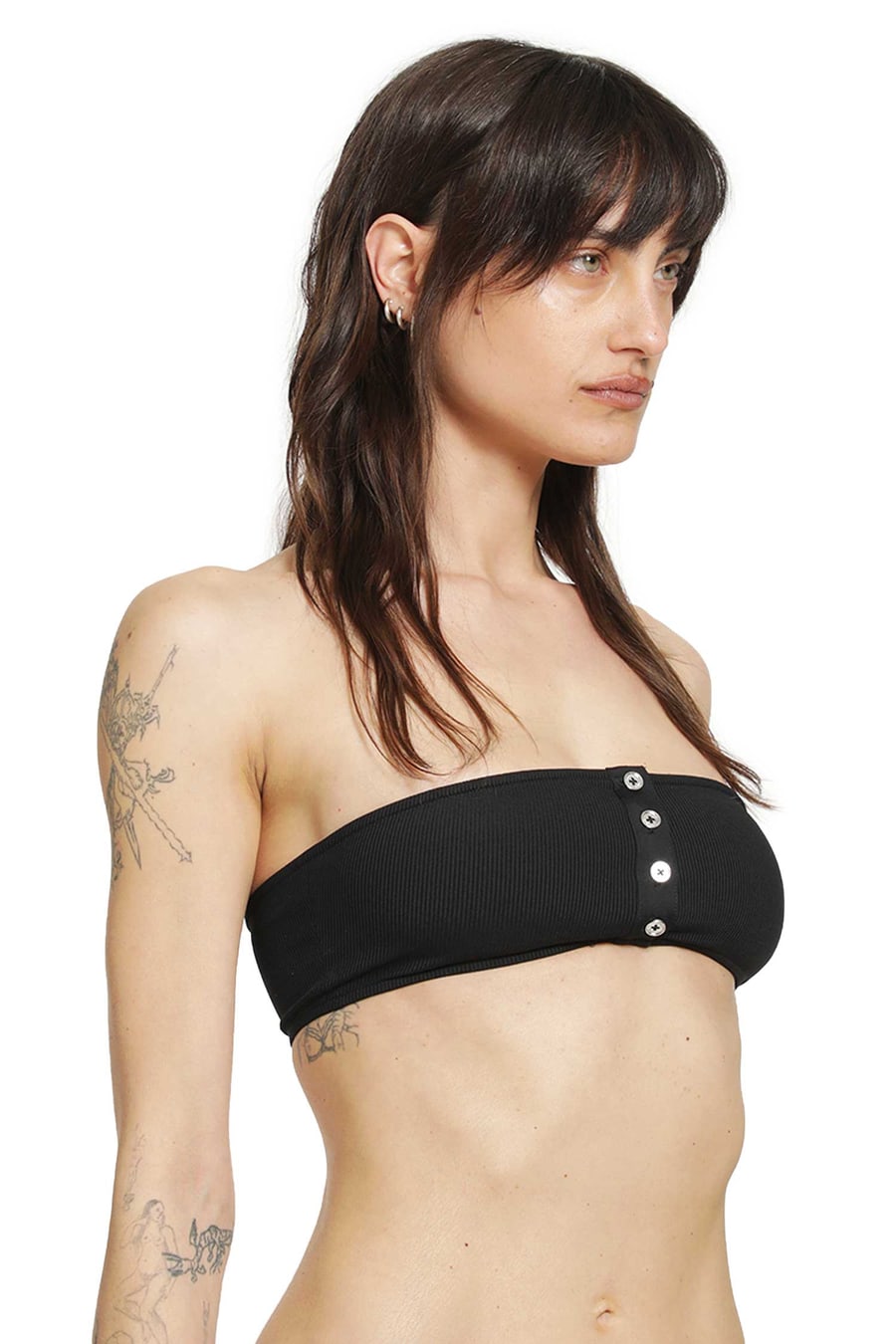 Toteme Ribbed Strapless Bikini Top, view 2