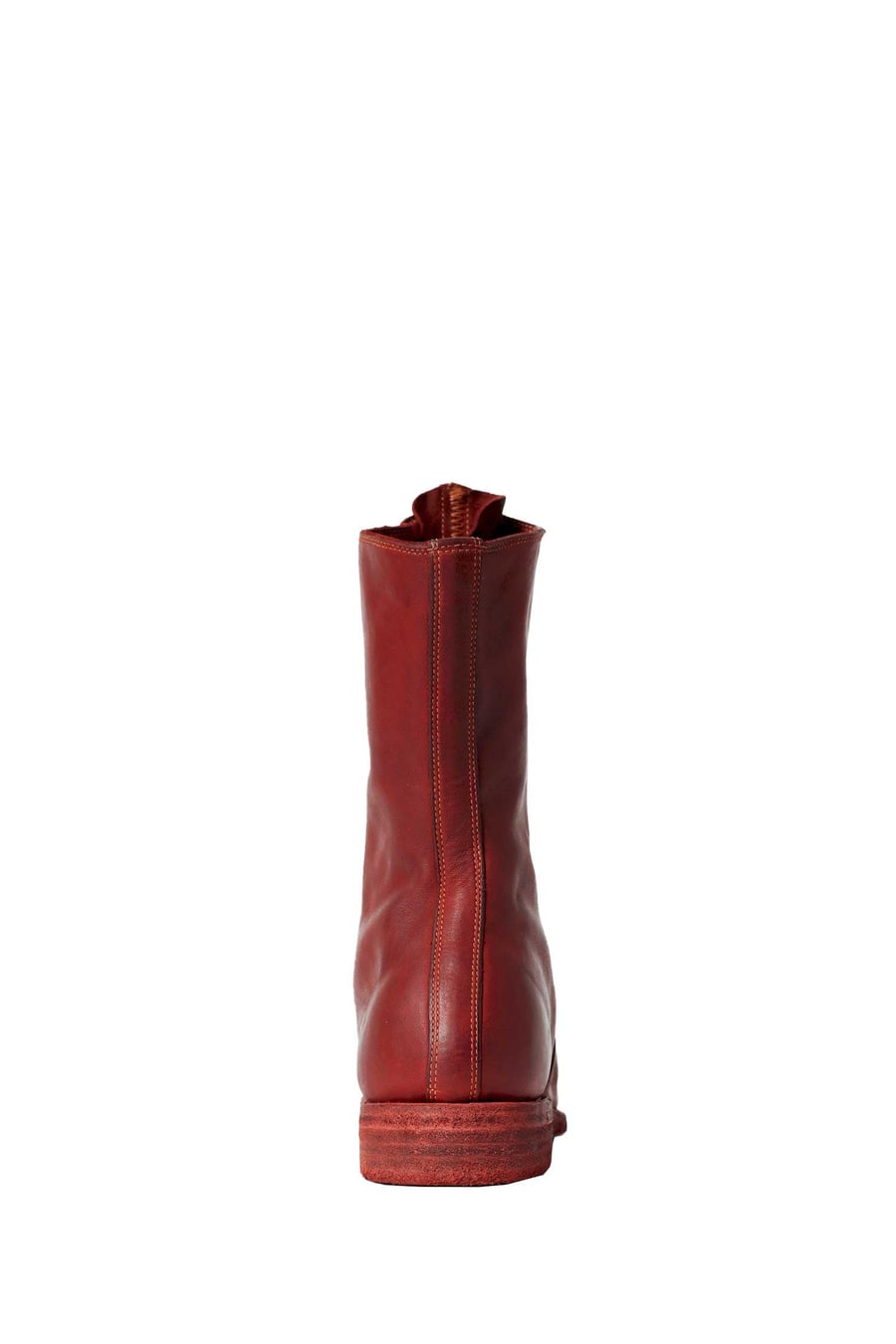 GUIDI Zipped Brushed Leather Ankle Boots, view 3