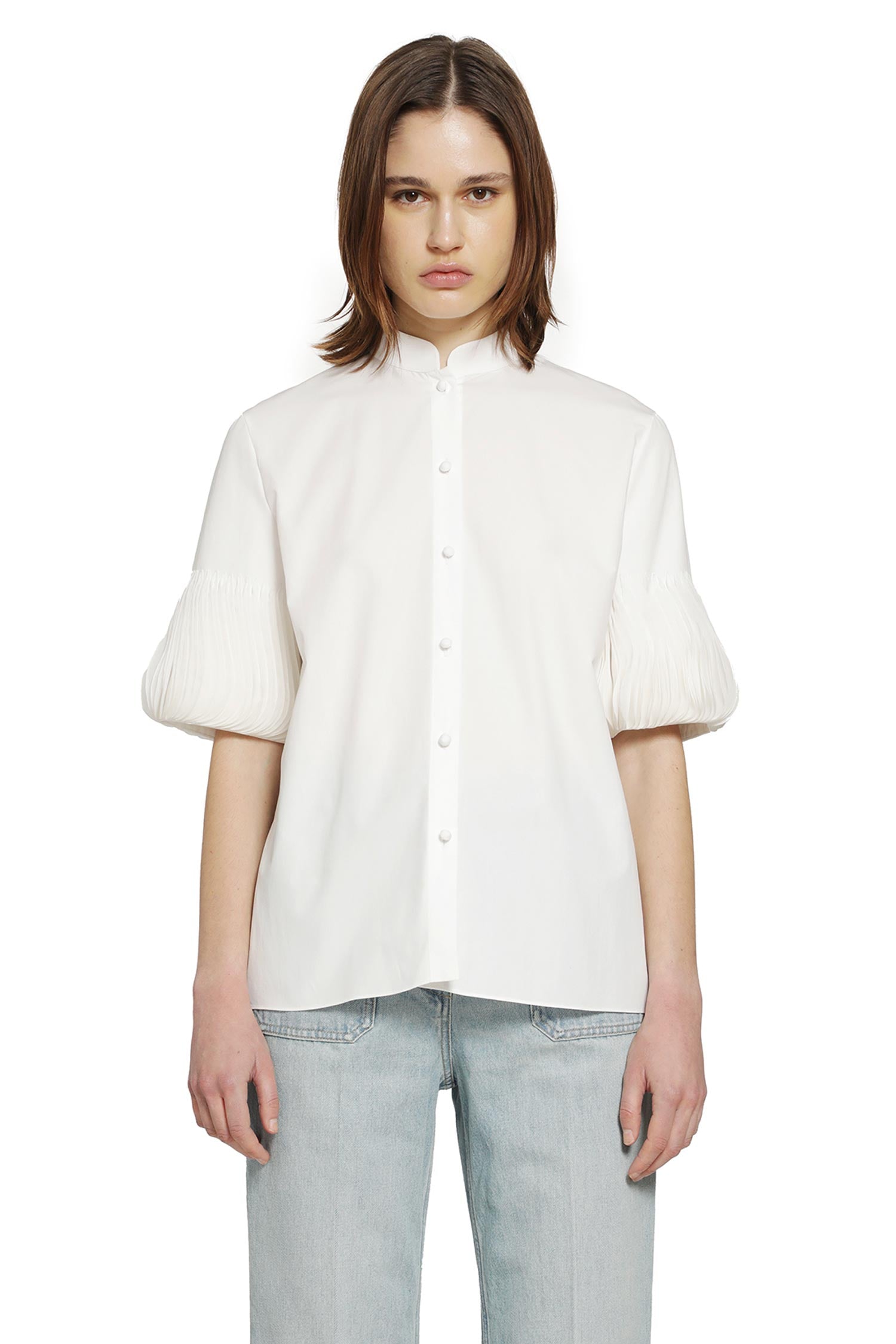 VALENTINO Short Sleeve Shirt With Pleated cuffs, view 2