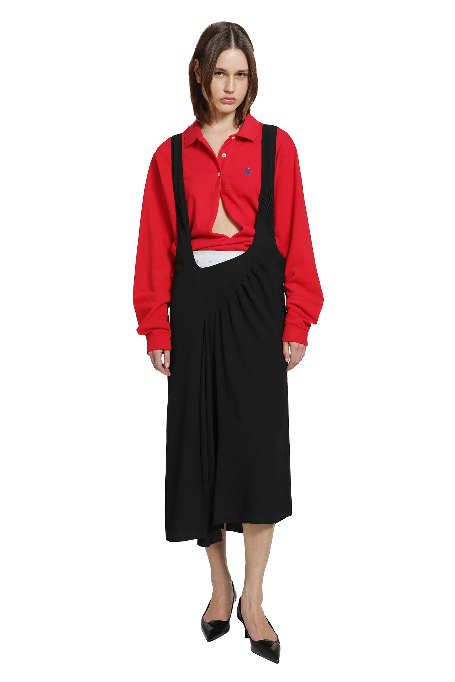 Prada Satin Sablé Dress With Suspenders