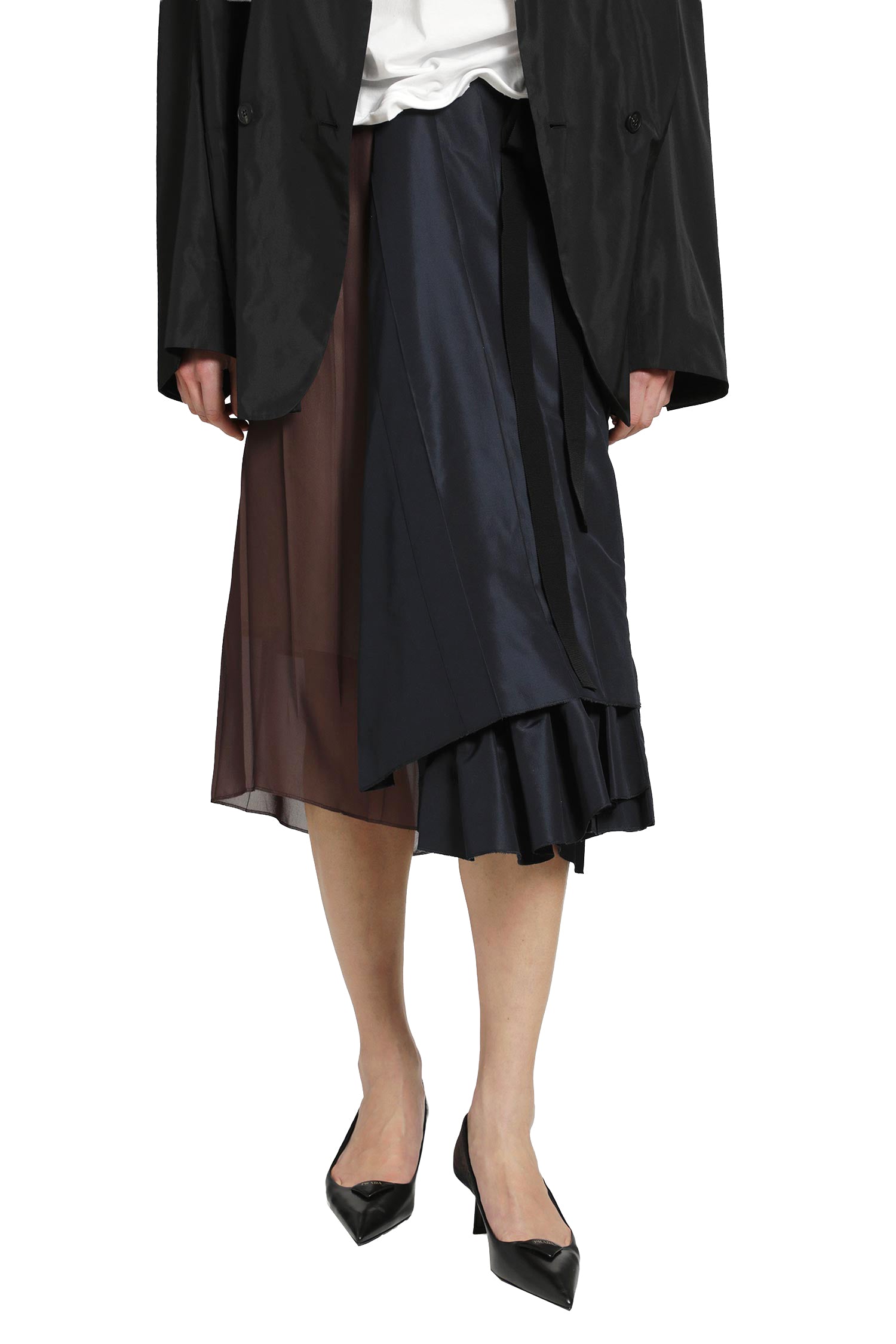 Prada Faille Patchwork Skirt