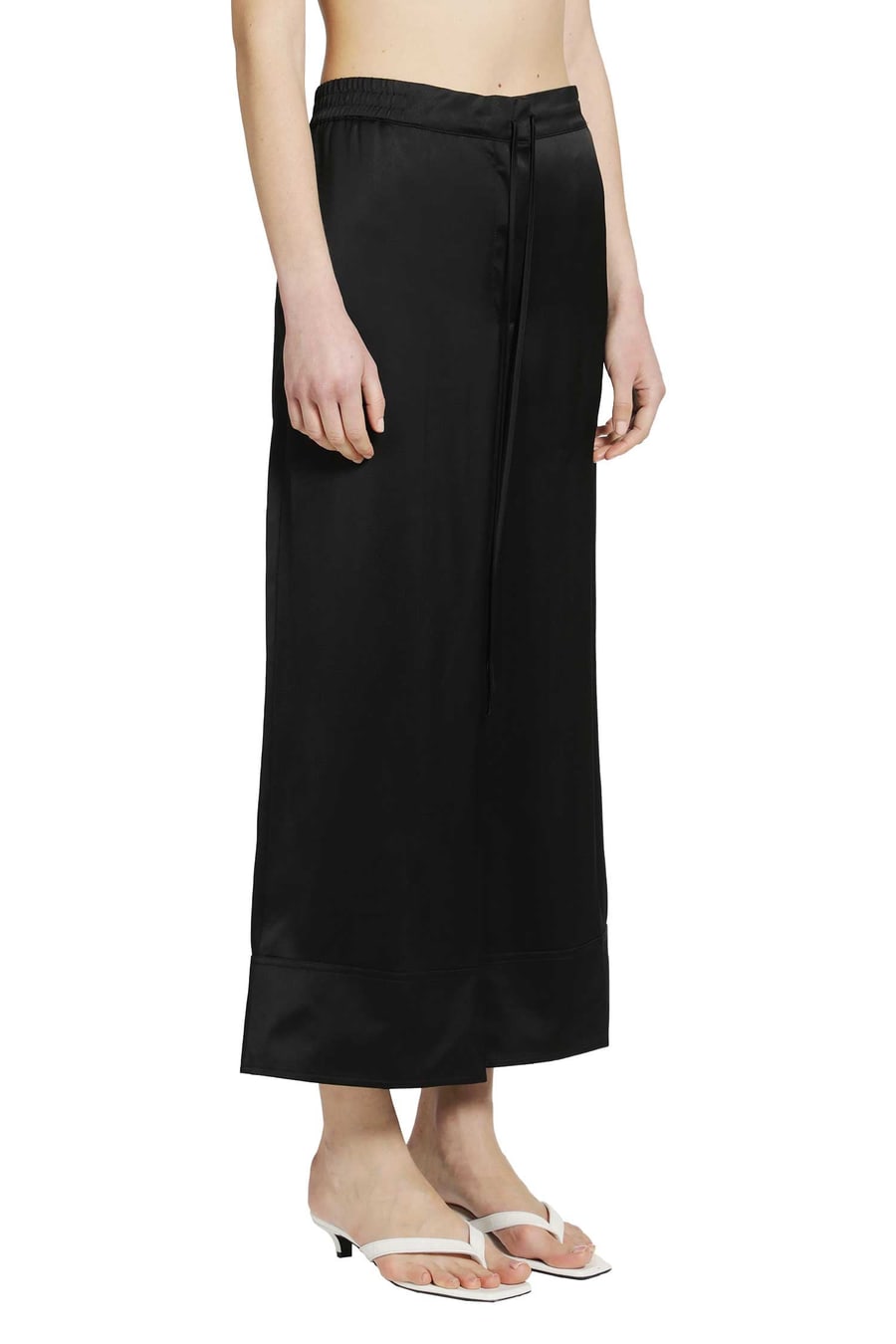 Toteme Satin Drawstring Trousers, view 3