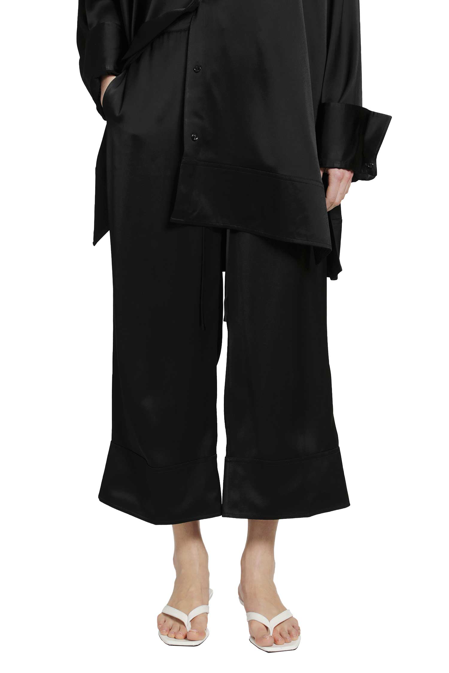 Toteme Satin Drawstring Trousers